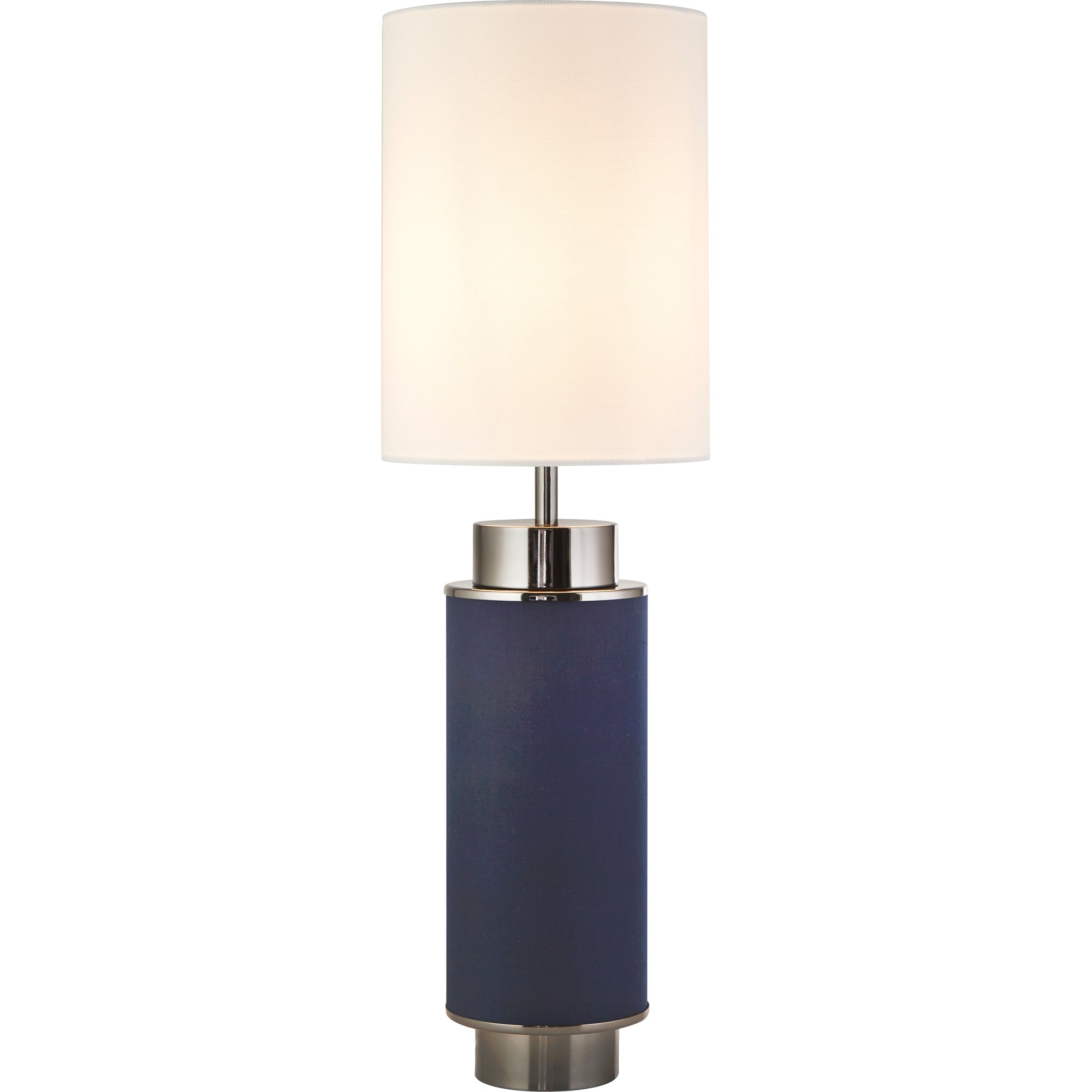 Flask Table Lamp Black Nickel and Navy