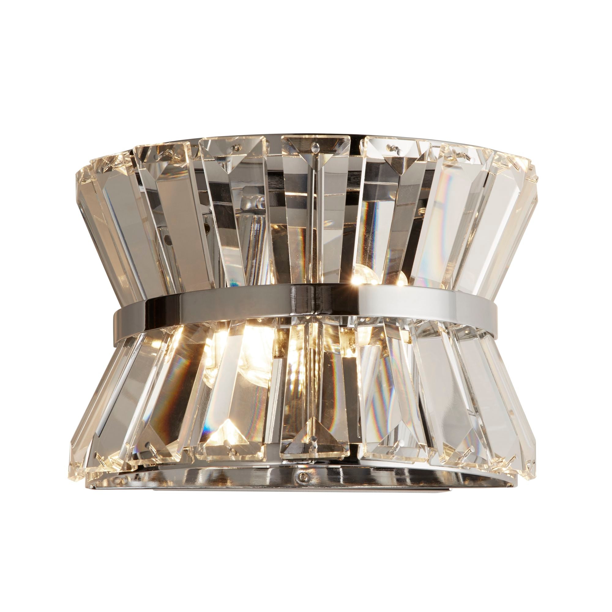 Uptown Wall Light - Chrome Metal & Clear Crystal