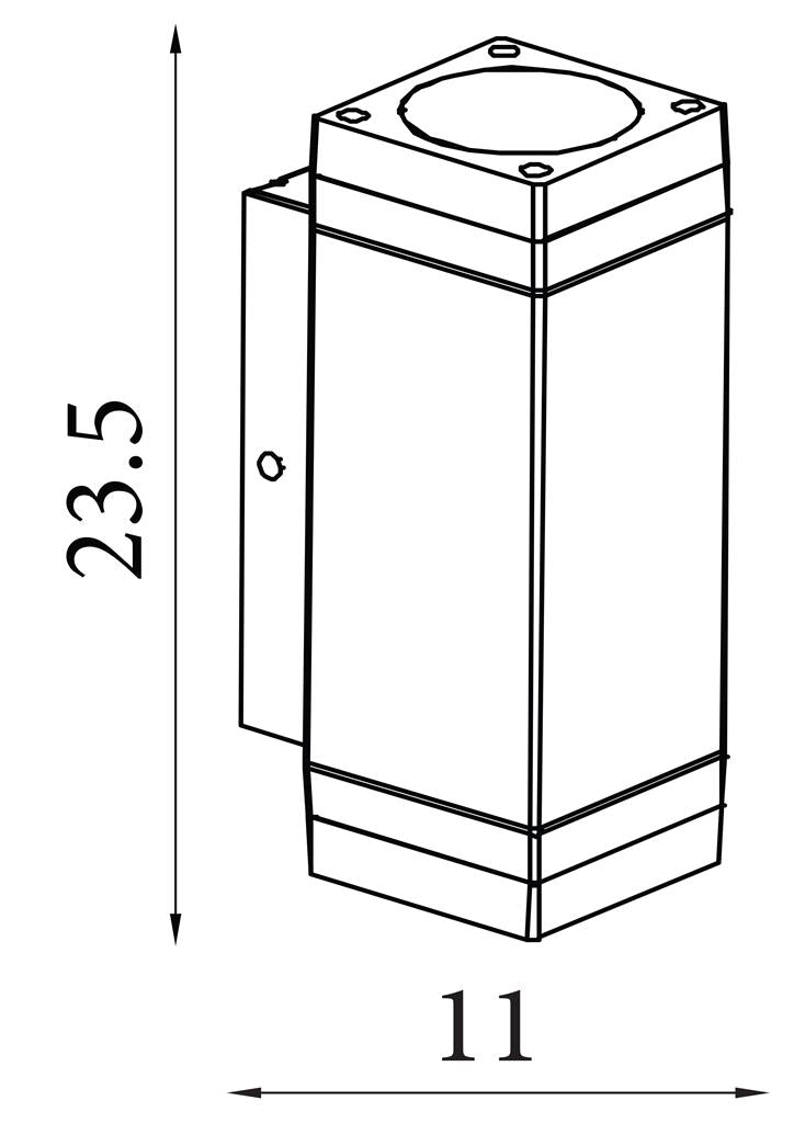 HOUSTON OUTDOOR WALL LIGHT GREY
