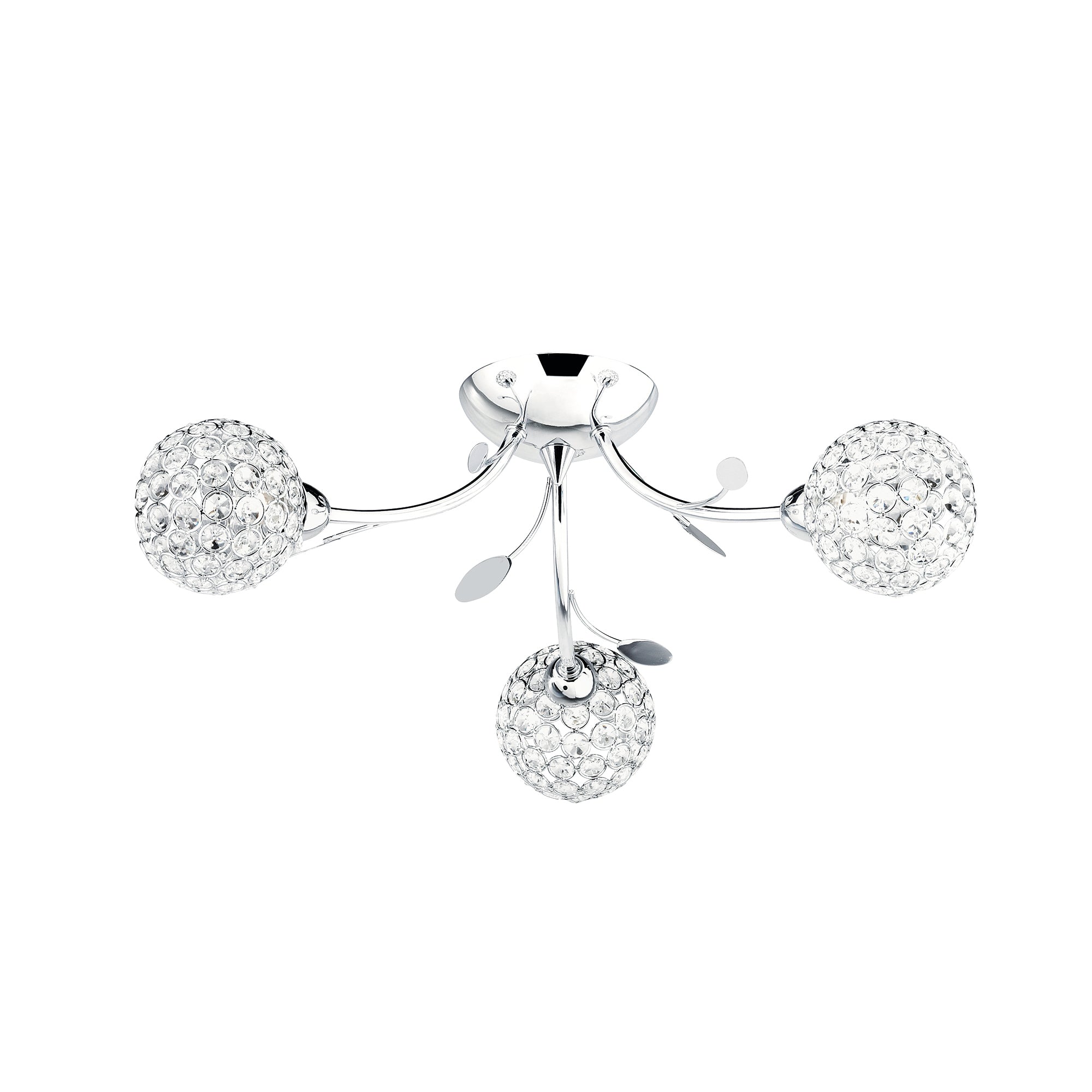 Bellis II Semi-Flush - Chrome & Clear Glass