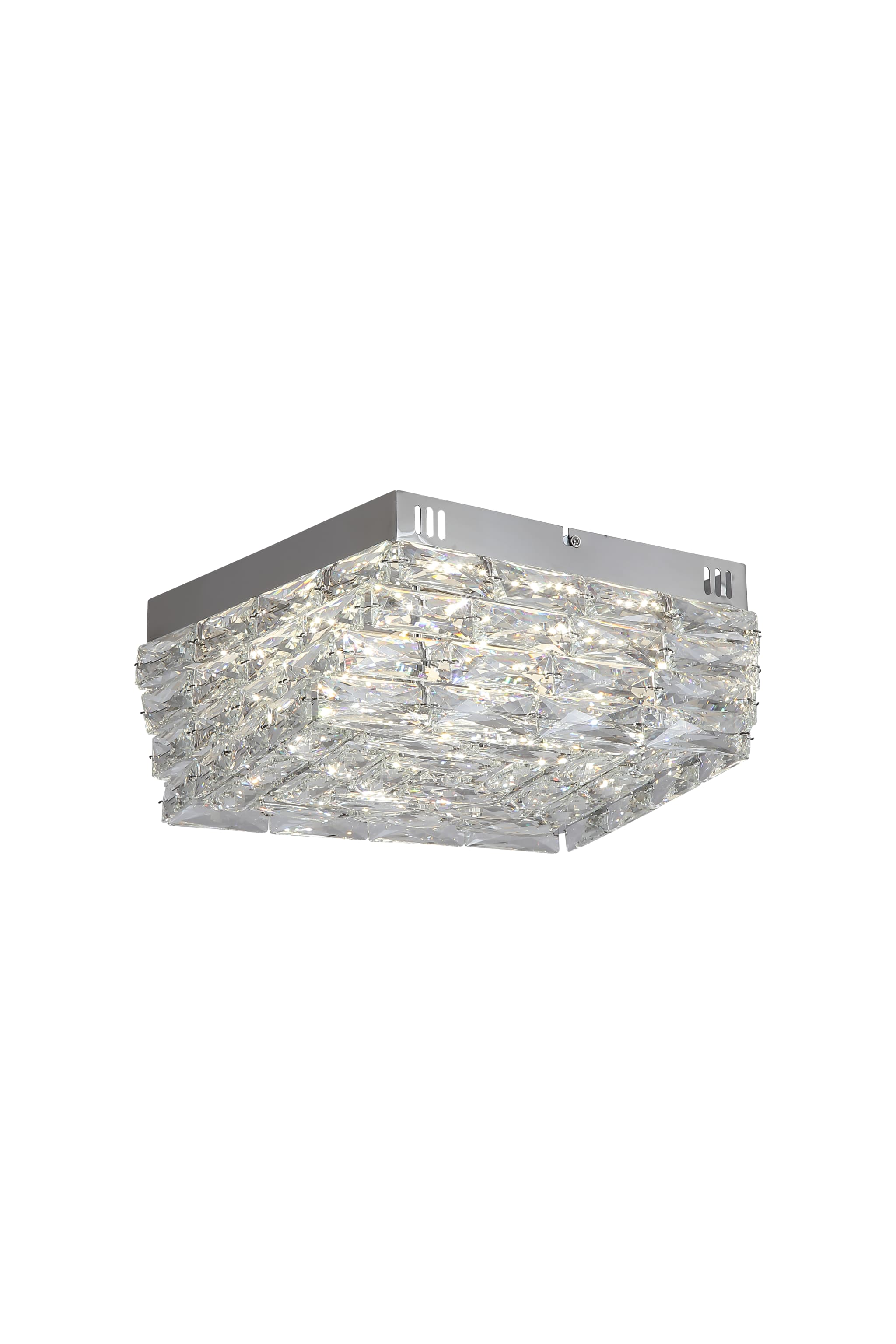 Modena LED Flush, Chrome and Clear Crystal