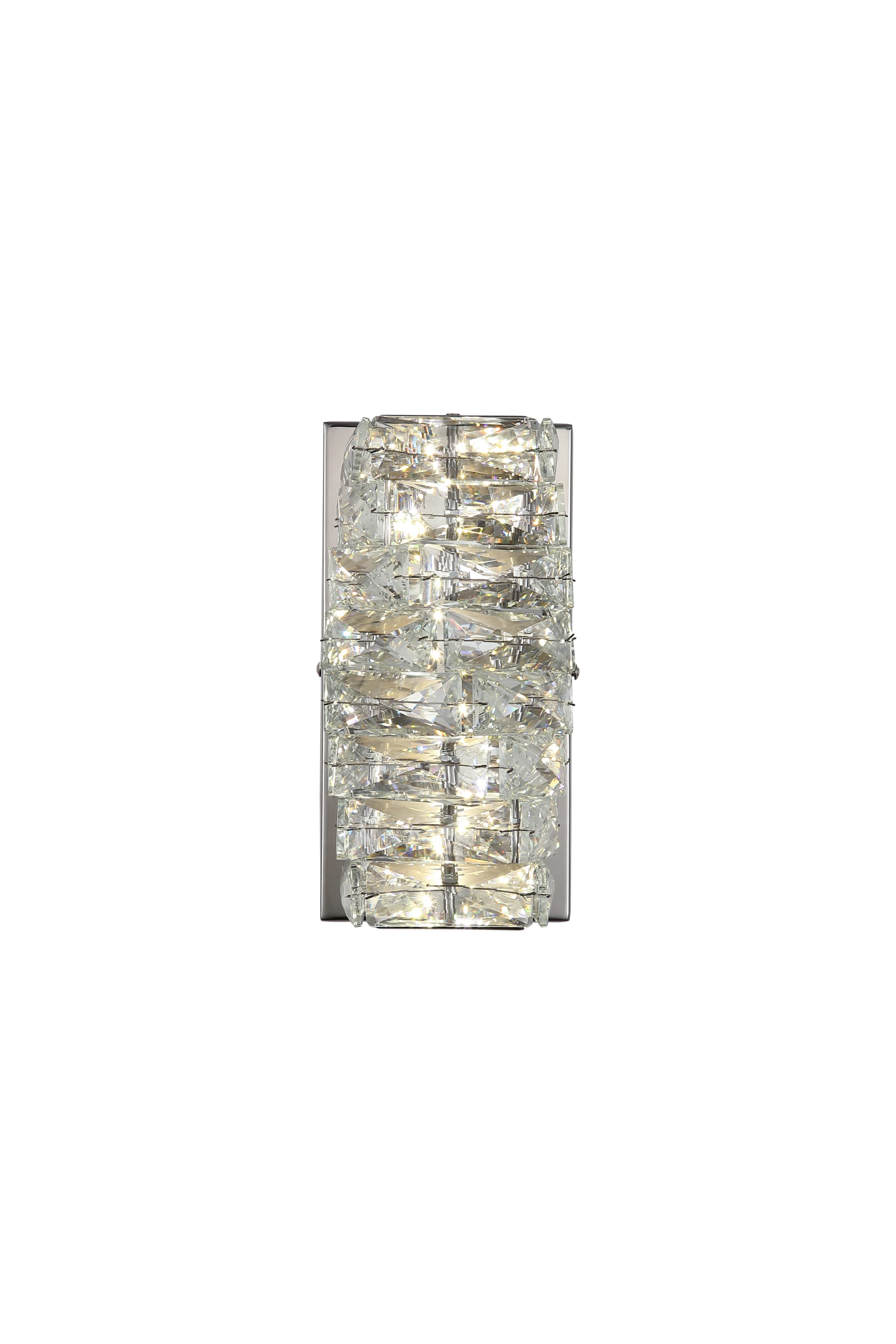 Modena LED Wall Light, Chrome with Clear Crystal