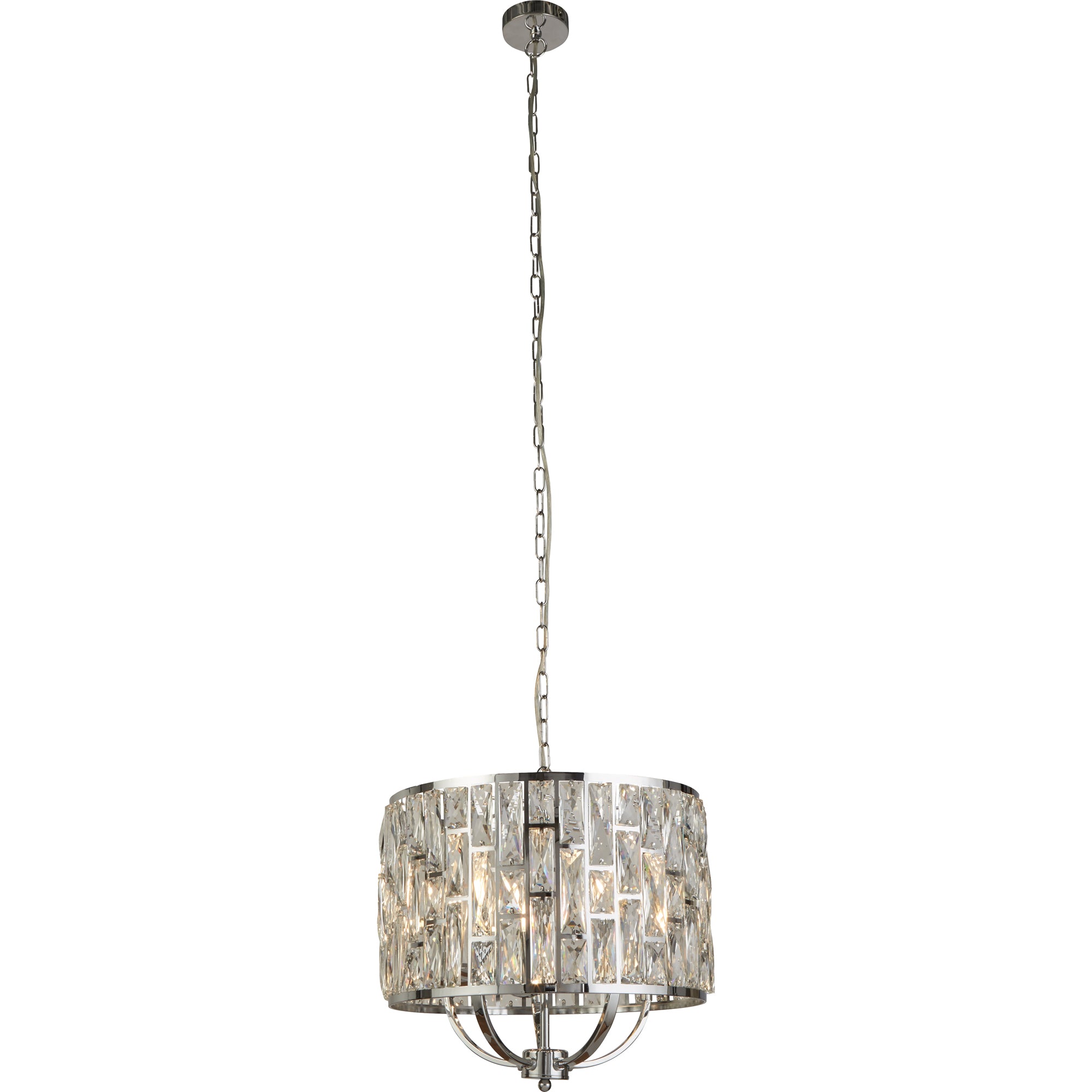 Bijou Pendant - Chrome Metal & Crystal Glass 5