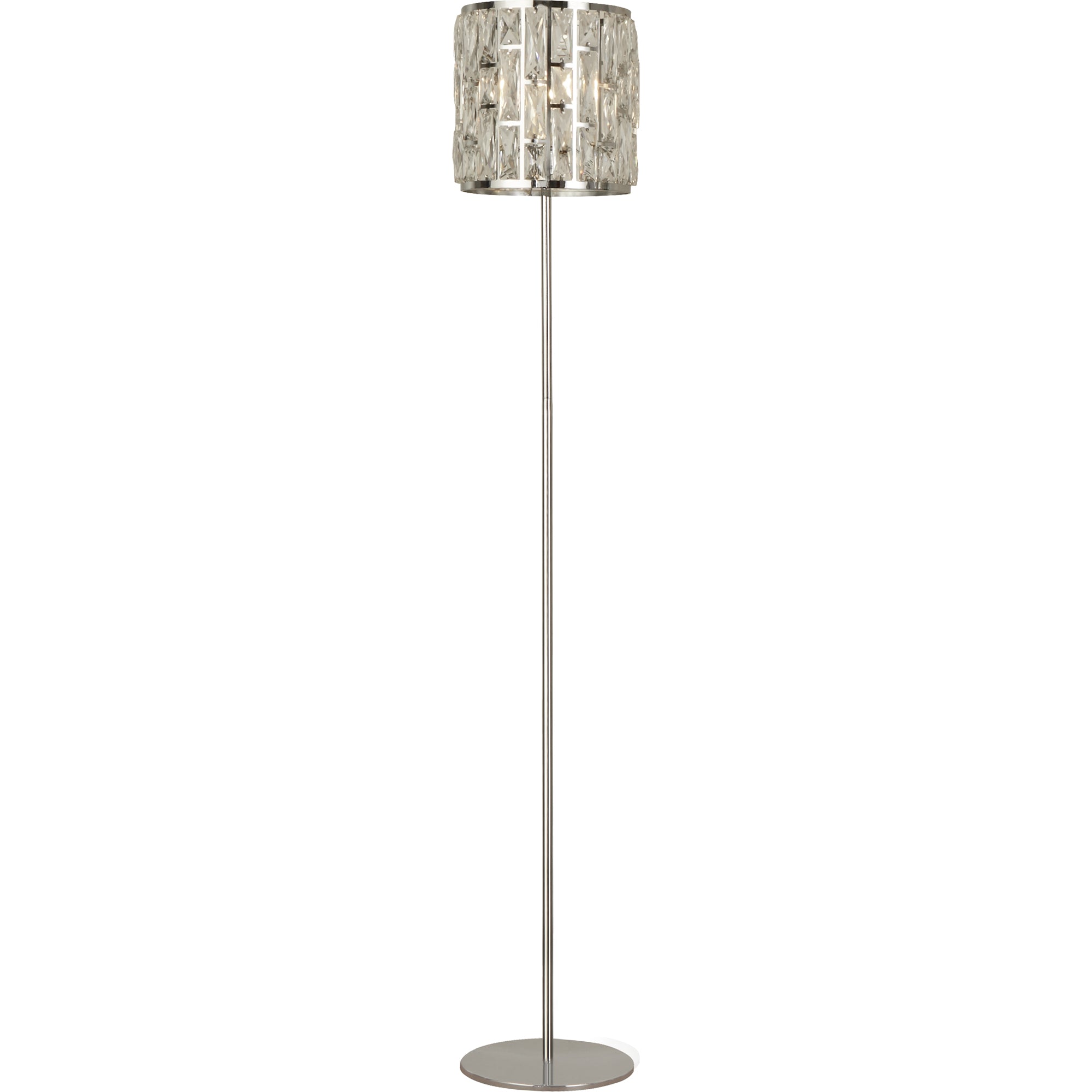 Bijou Floor Lamp - Chrome Metal & Crystal Glass