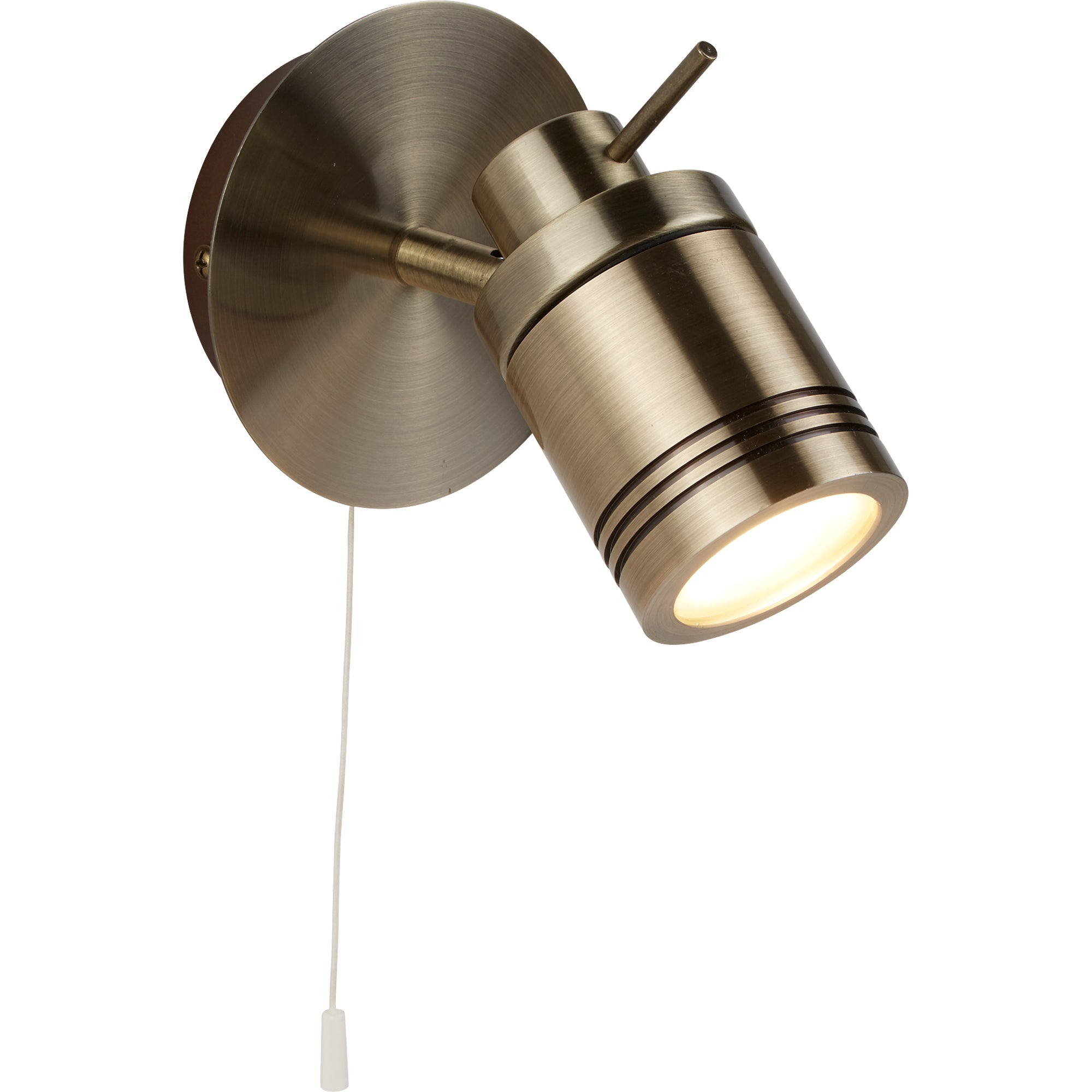 Samson Spotlight Wall Light - Metal Antique Brass