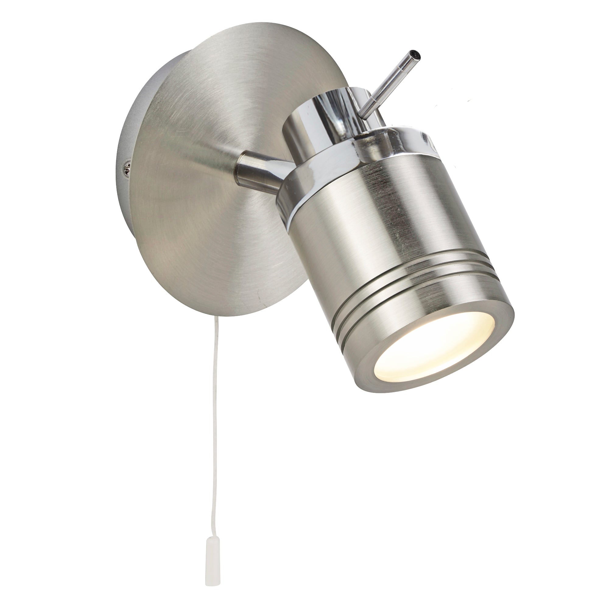 Samson Spotlight Wall Light - Metal Satin Silver
