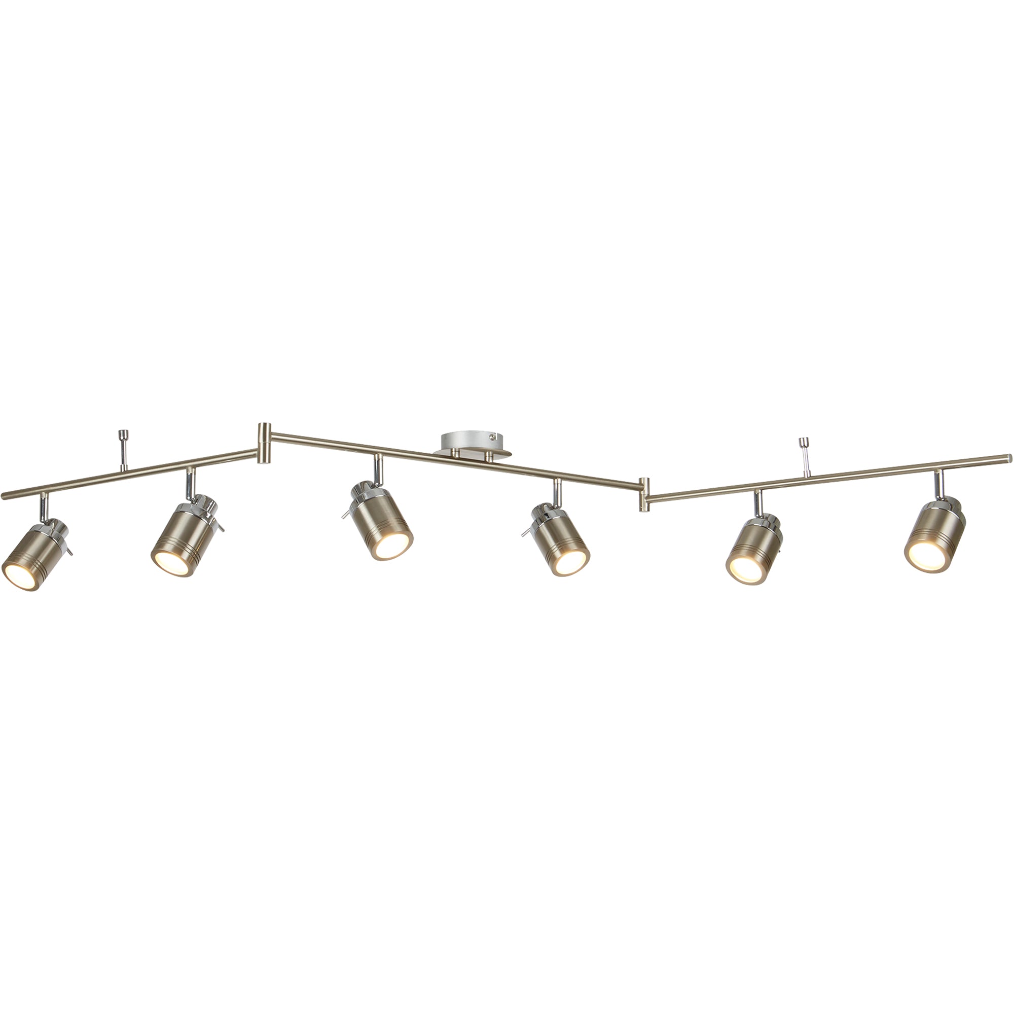 Samson Split Bar Spotlight - Metal Satin Silver, Chrome and Silver / 6