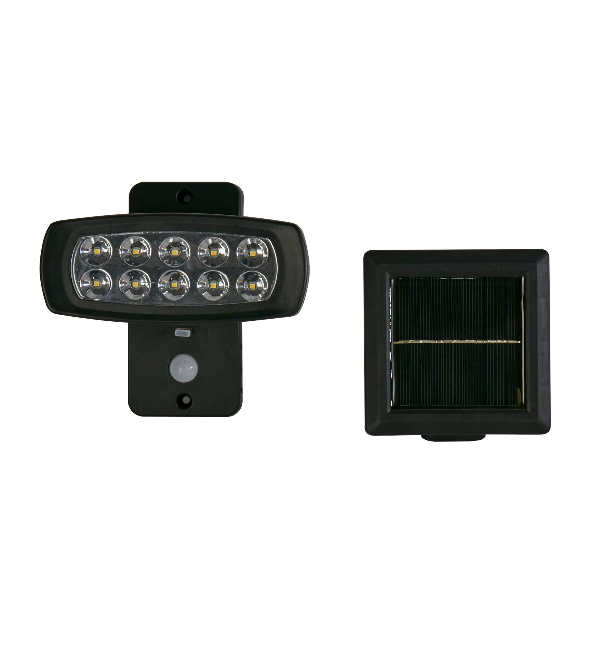 Solar Outdoor Wall Light - ABS & Clear Polycarbonate