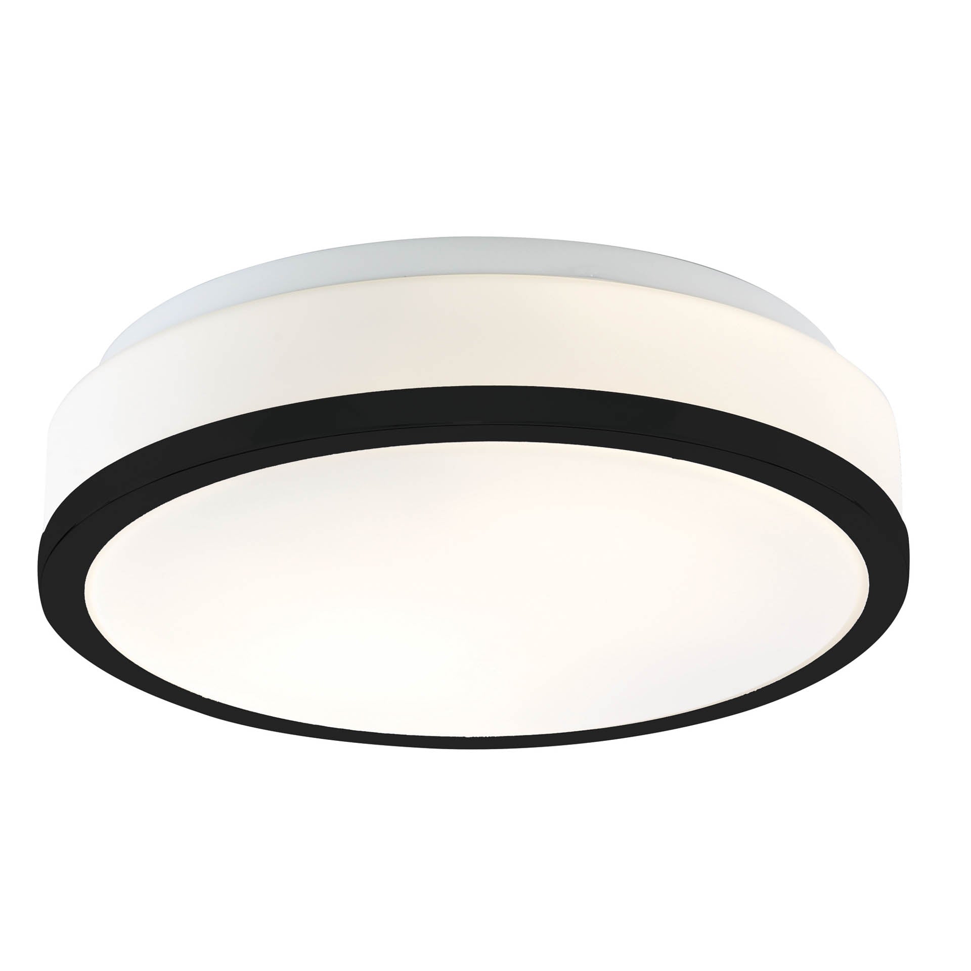 Cheese  Flush - White Glass Black and White / 290 x 100