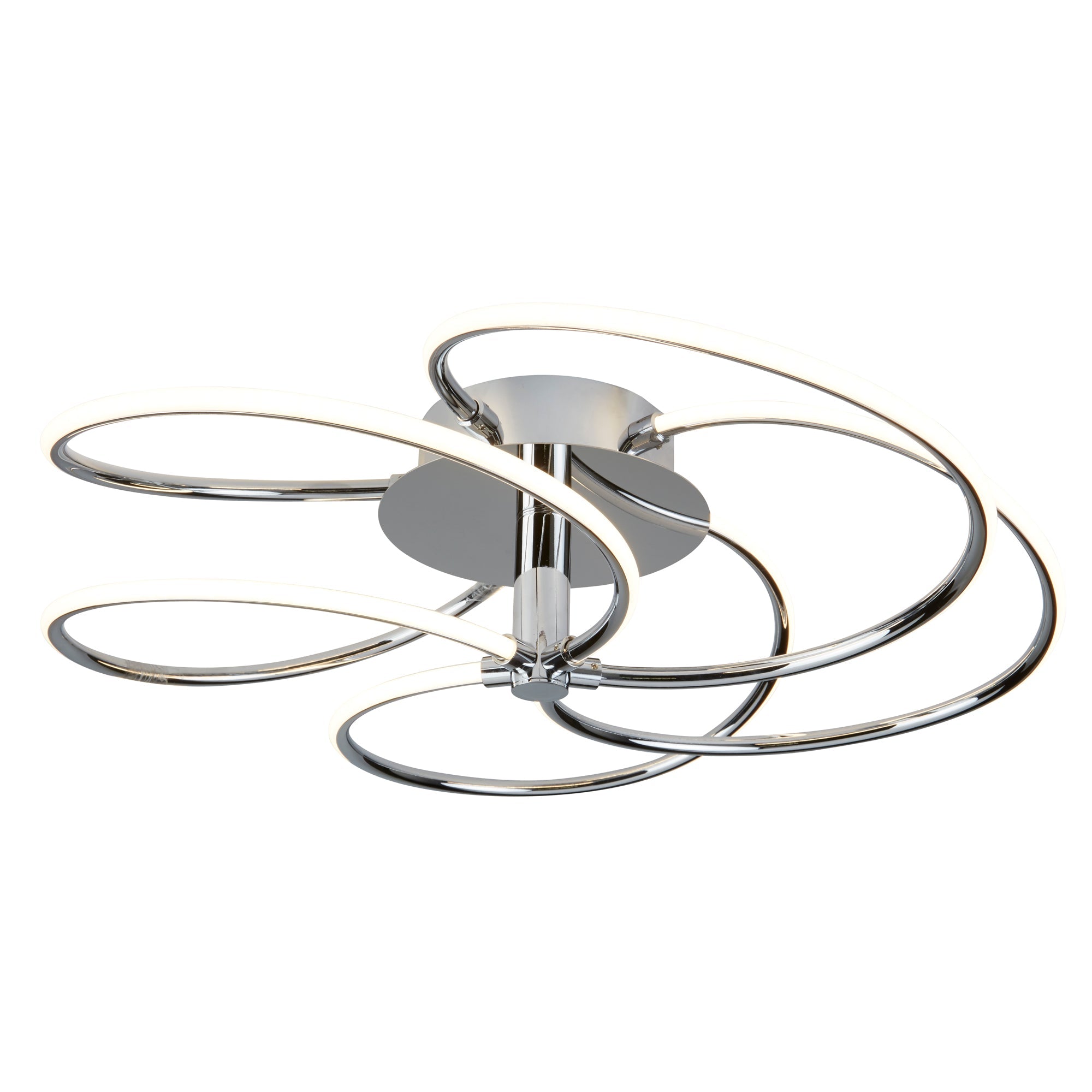 Bardot 5Lt Flush - Chrome Metal & Opal Acrylic