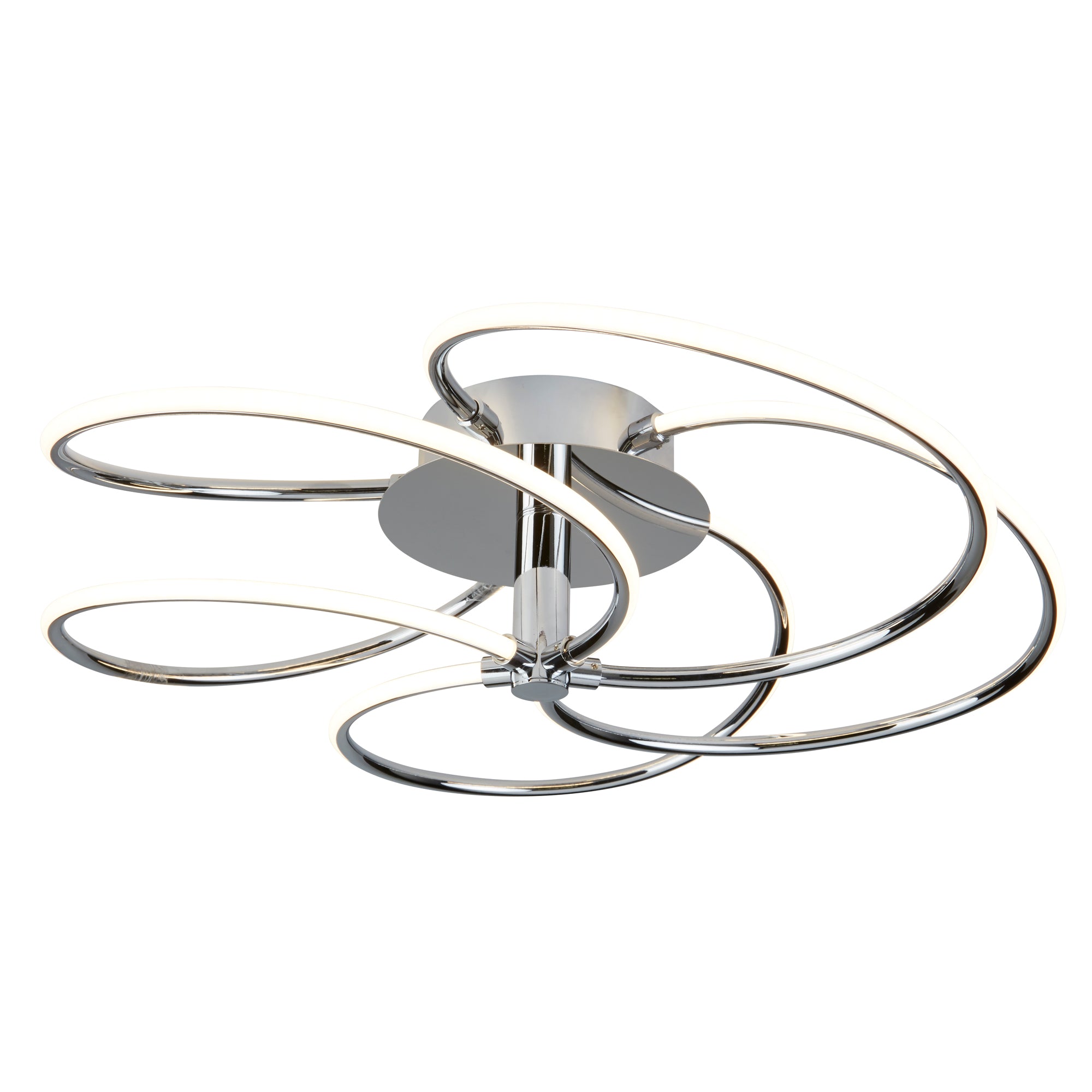 Bardot 5Lt Flush - Chrome Metal & Opal Acrylic