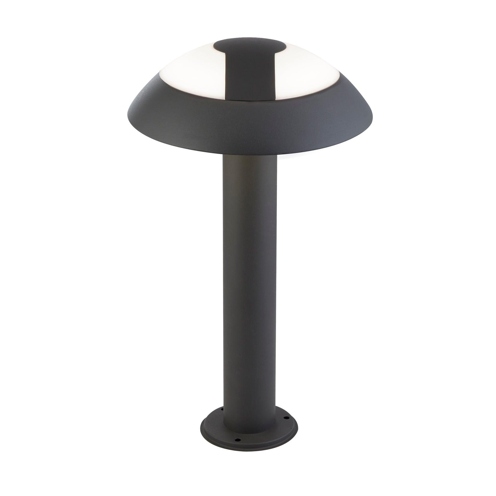 Mushroom Outdoor Post - Dark Grey & Opal Polycarbonate 450mm