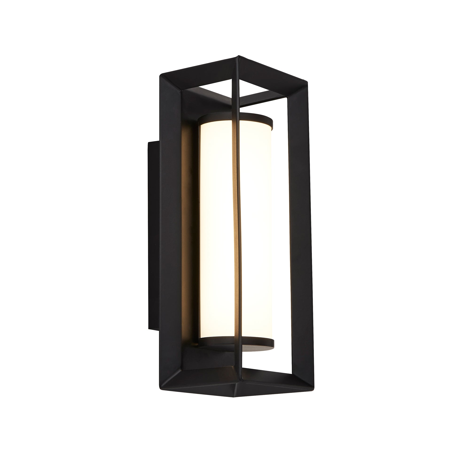Chaplin Wall Light - Black Metal & Opal Acrylic
