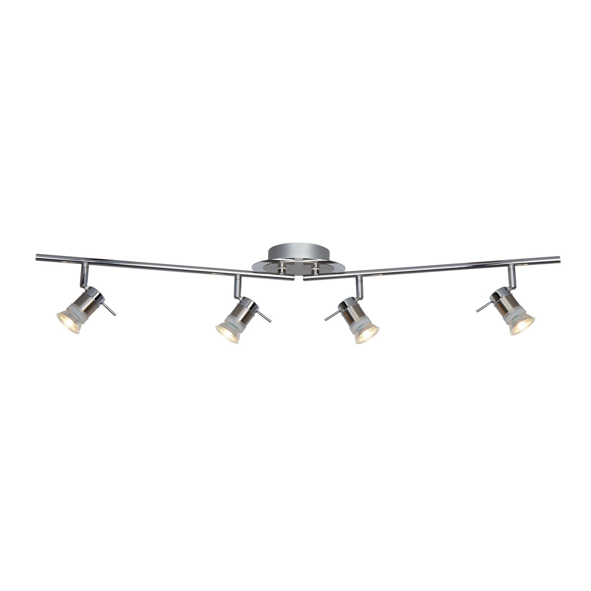 Aries 4Lt Split Bar Spotlight - Chrome & Satin Silver Metal