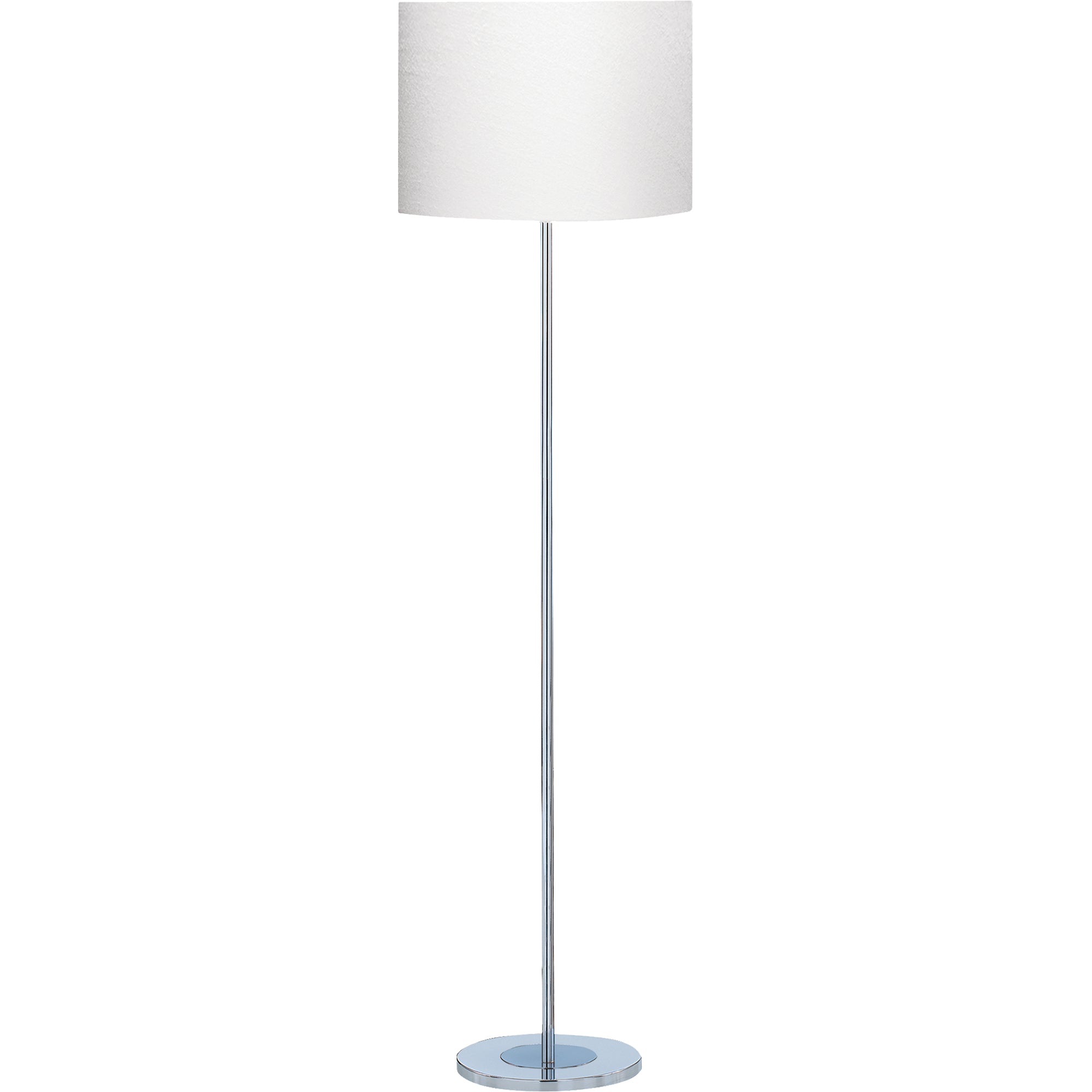 Carter Floor Lamp - Chrome Base & Fabric Shade