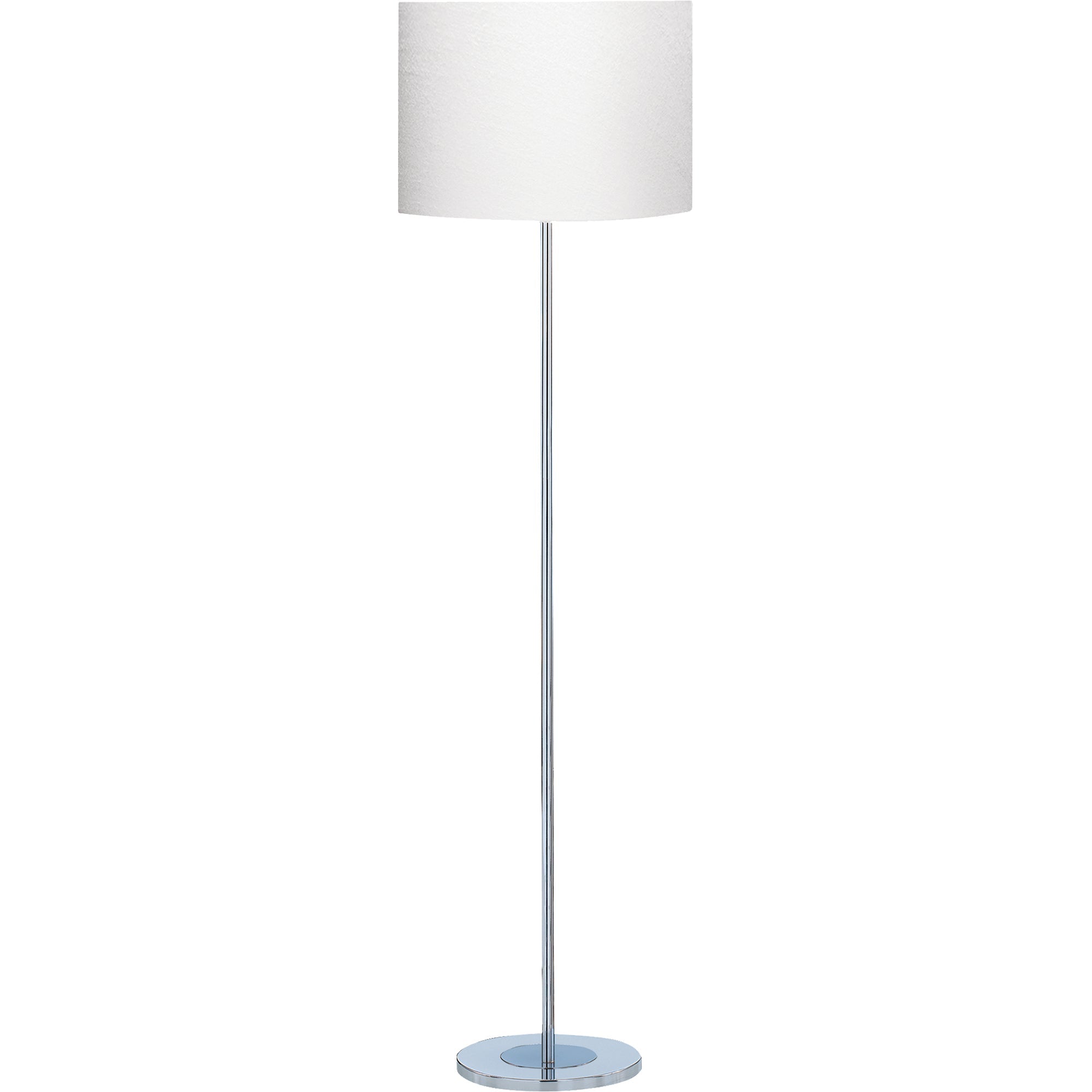 Carter Floor Lamp - Chrome Base & Fabric Shade