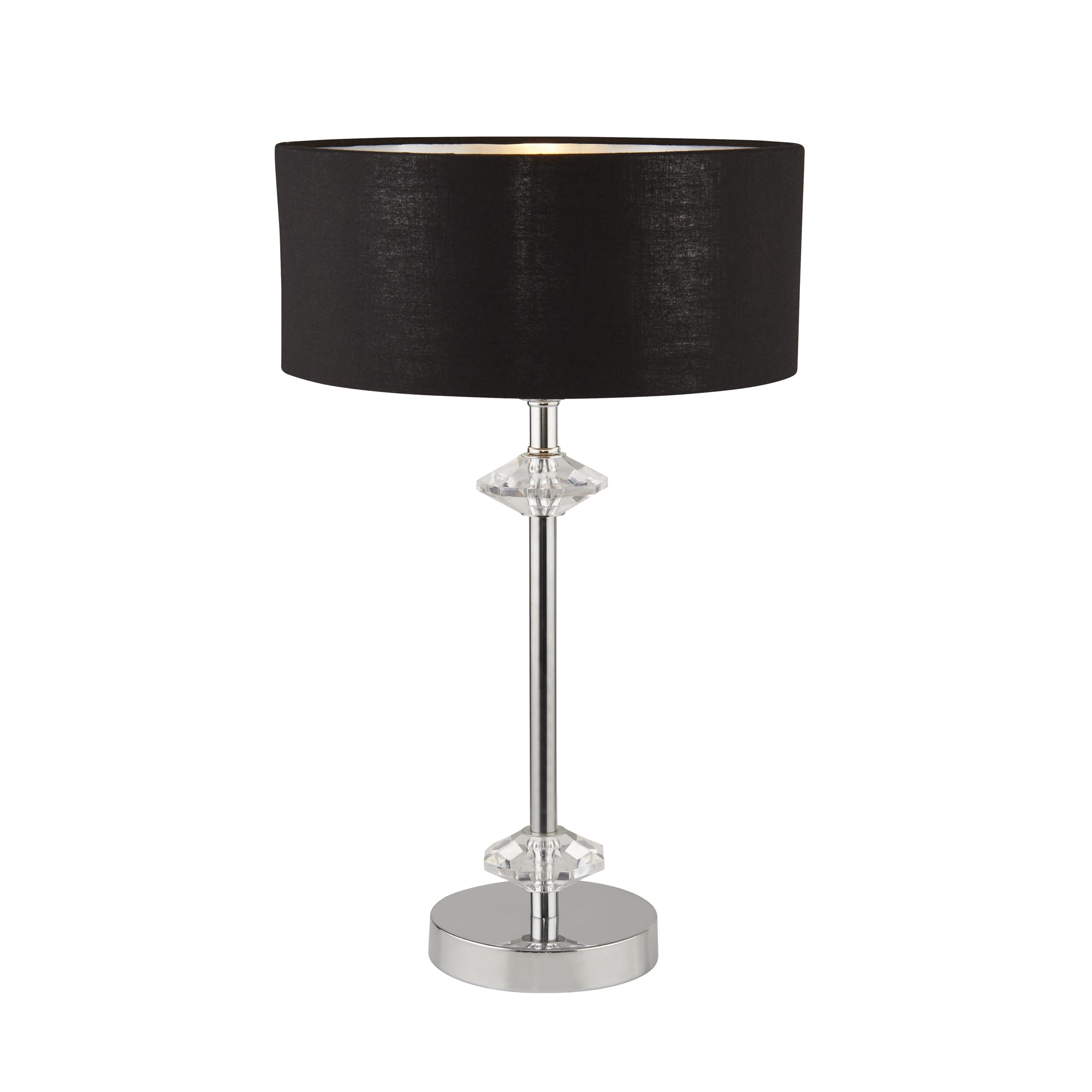 Ontario Table Lamp - Chrome & Black Shade