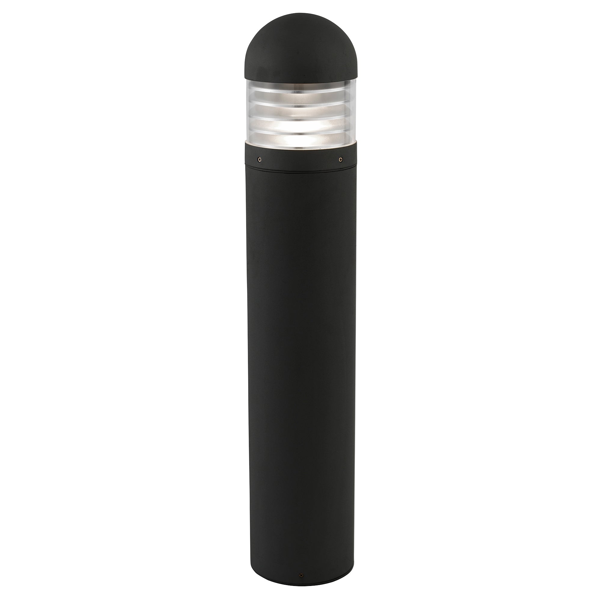 Bronx Outdoor Post- Black Metal, Clear Glass & Polycarbonate 900