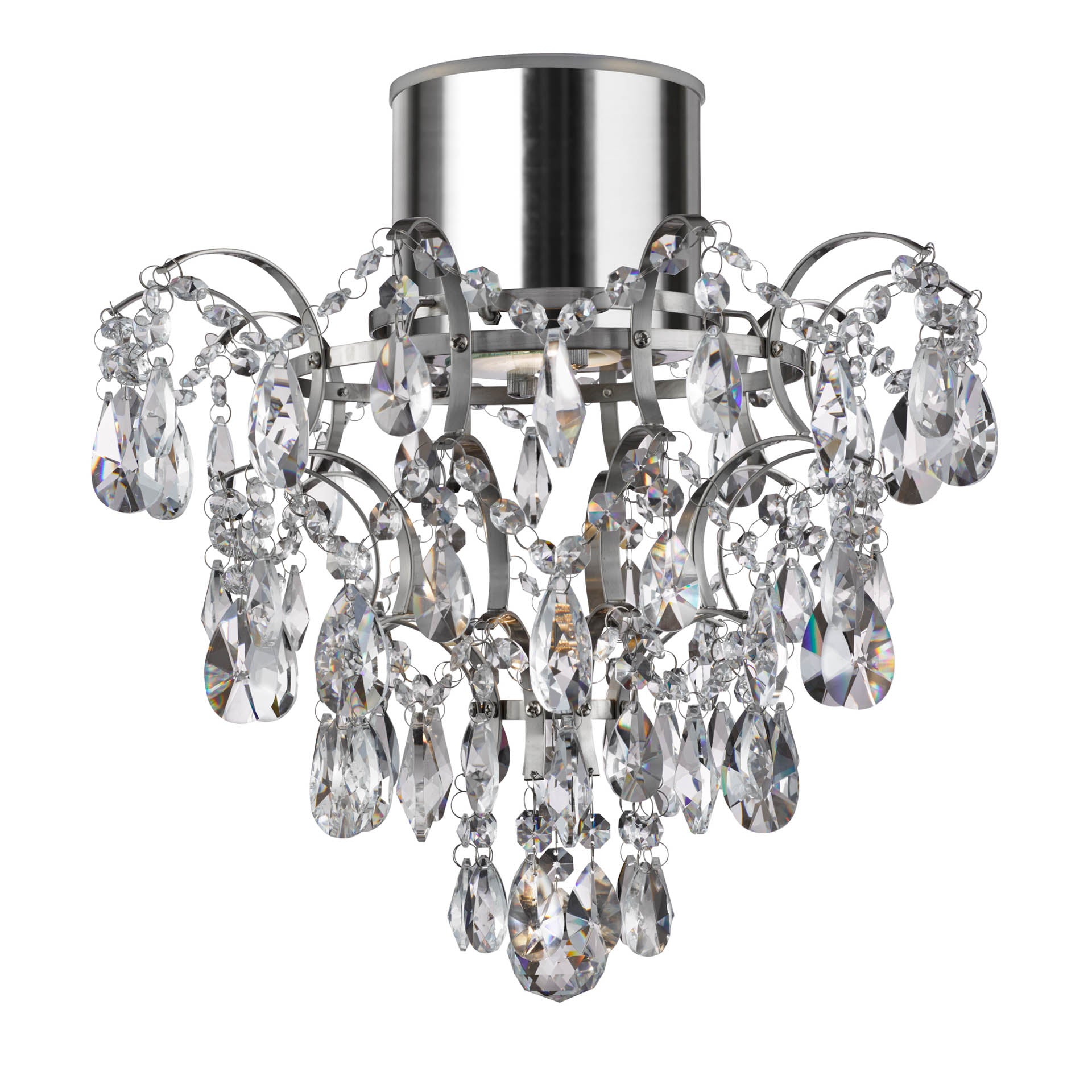Belle Chandelier - Chrome Metal & Clear Crystal
