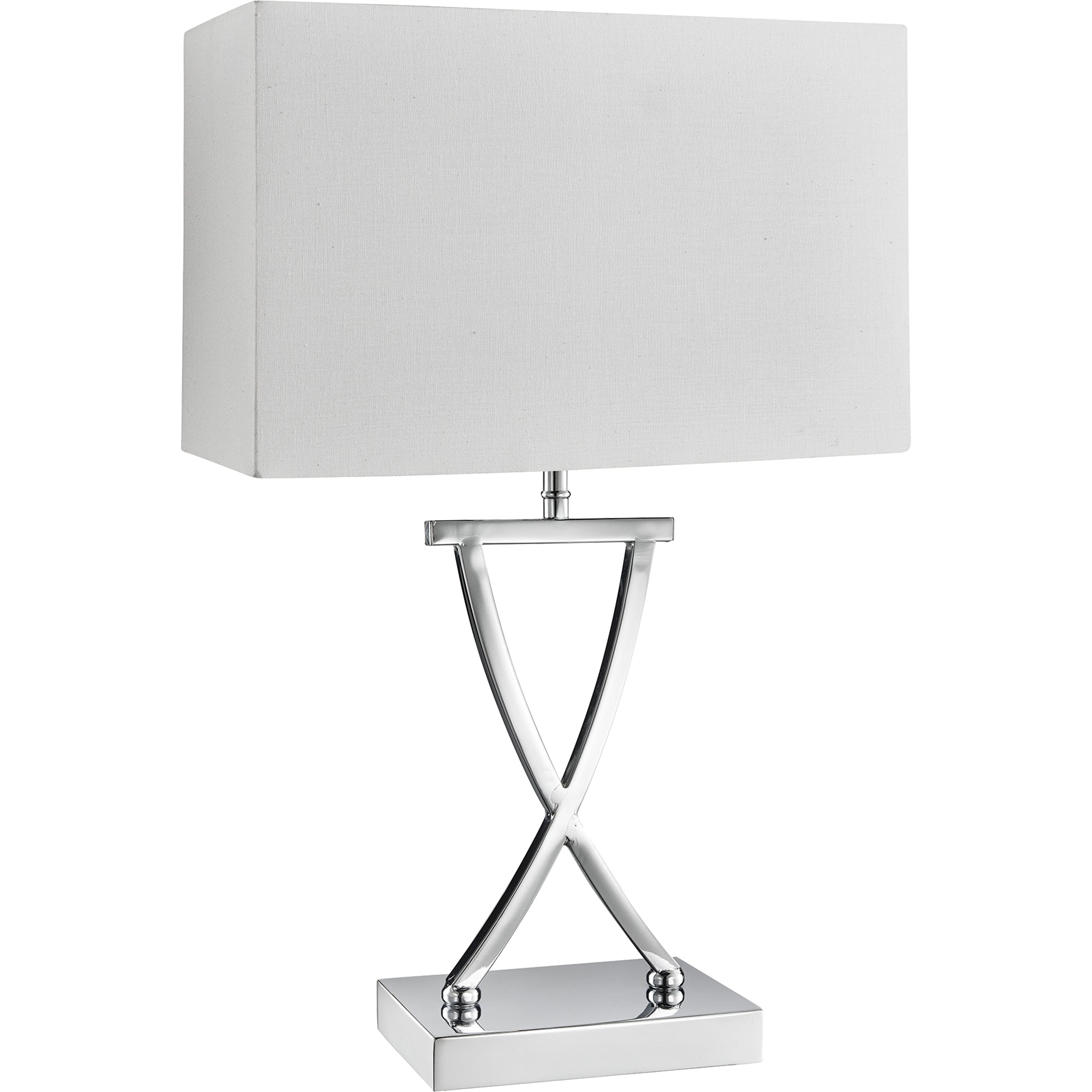 Club Table Lamp Chrome Metal