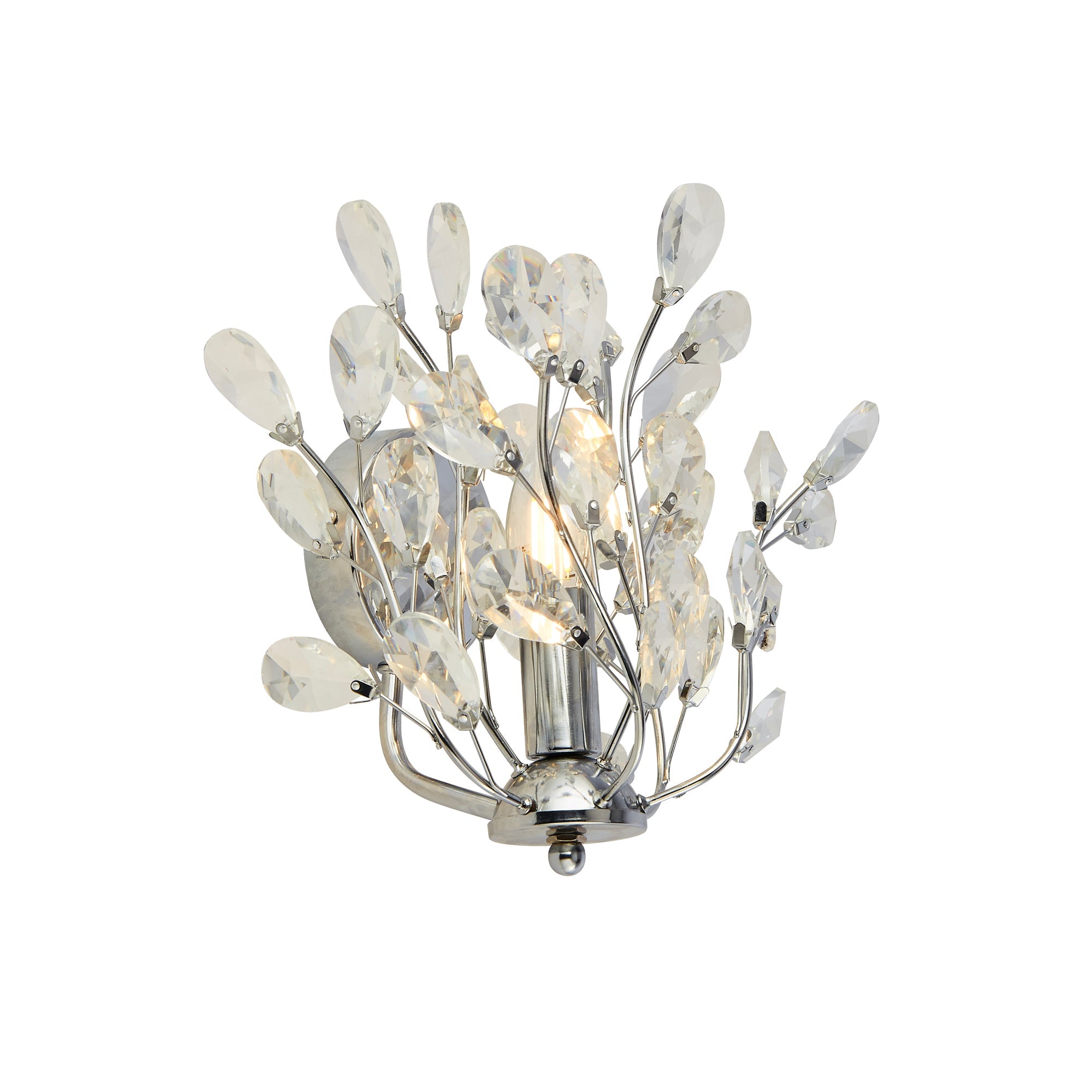 Bouquet Wall Light - Chrome & Crystal Glass