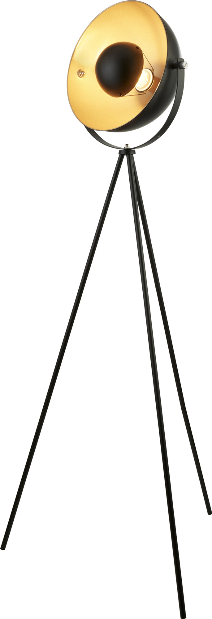 Blink Tripod Floor Lamp - Black Matt Metal & Gold