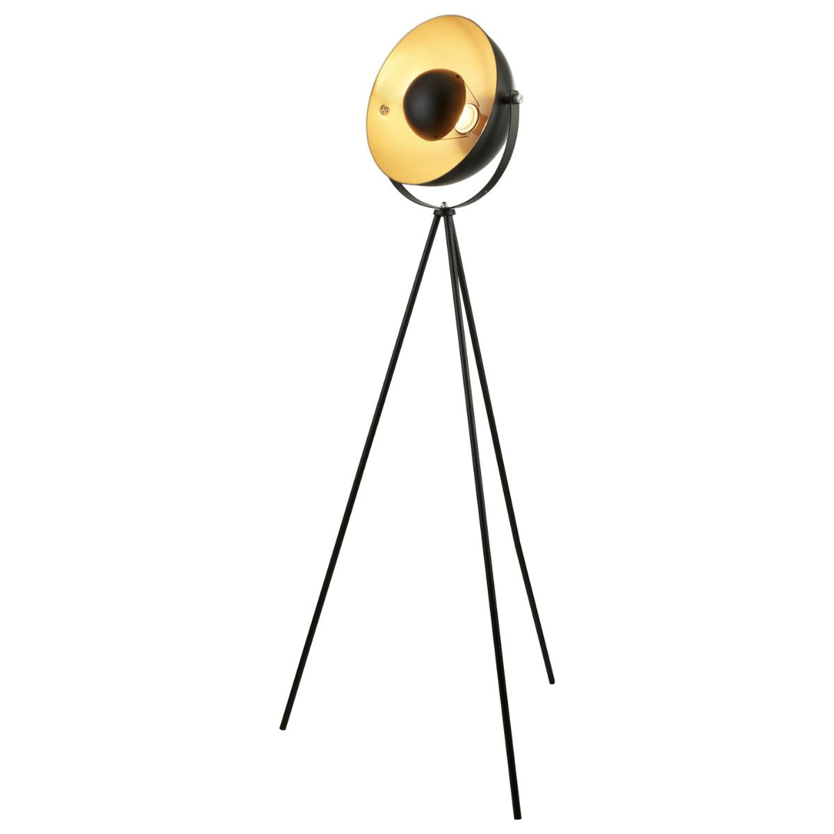 Blink Tripod Floor Lamp - Black Matt Metal & Gold