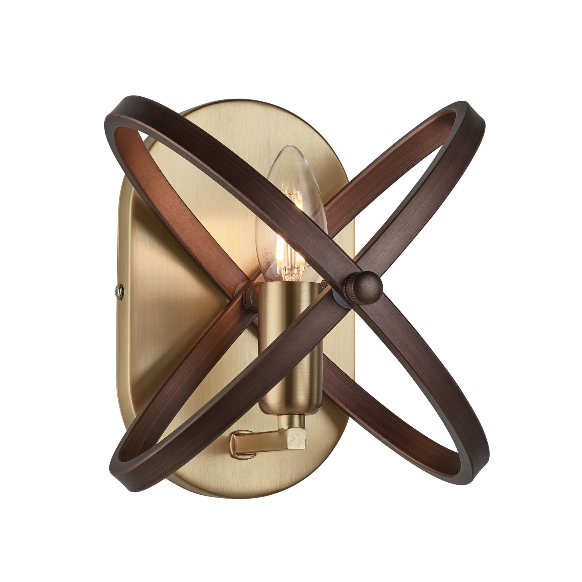 Hoopla Wall Light Bronze & Brown
