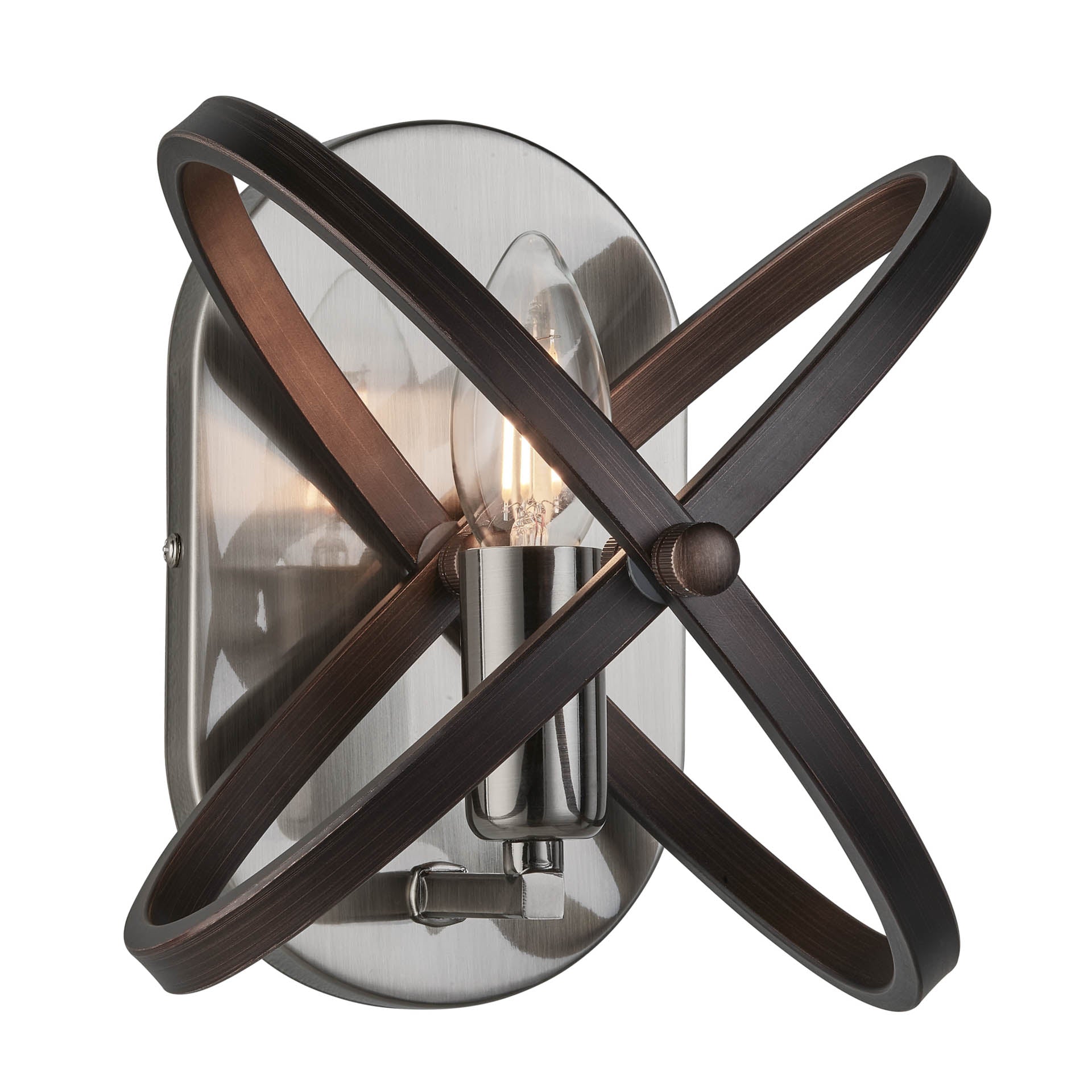 Hoopla Wall Light Pewter & Black