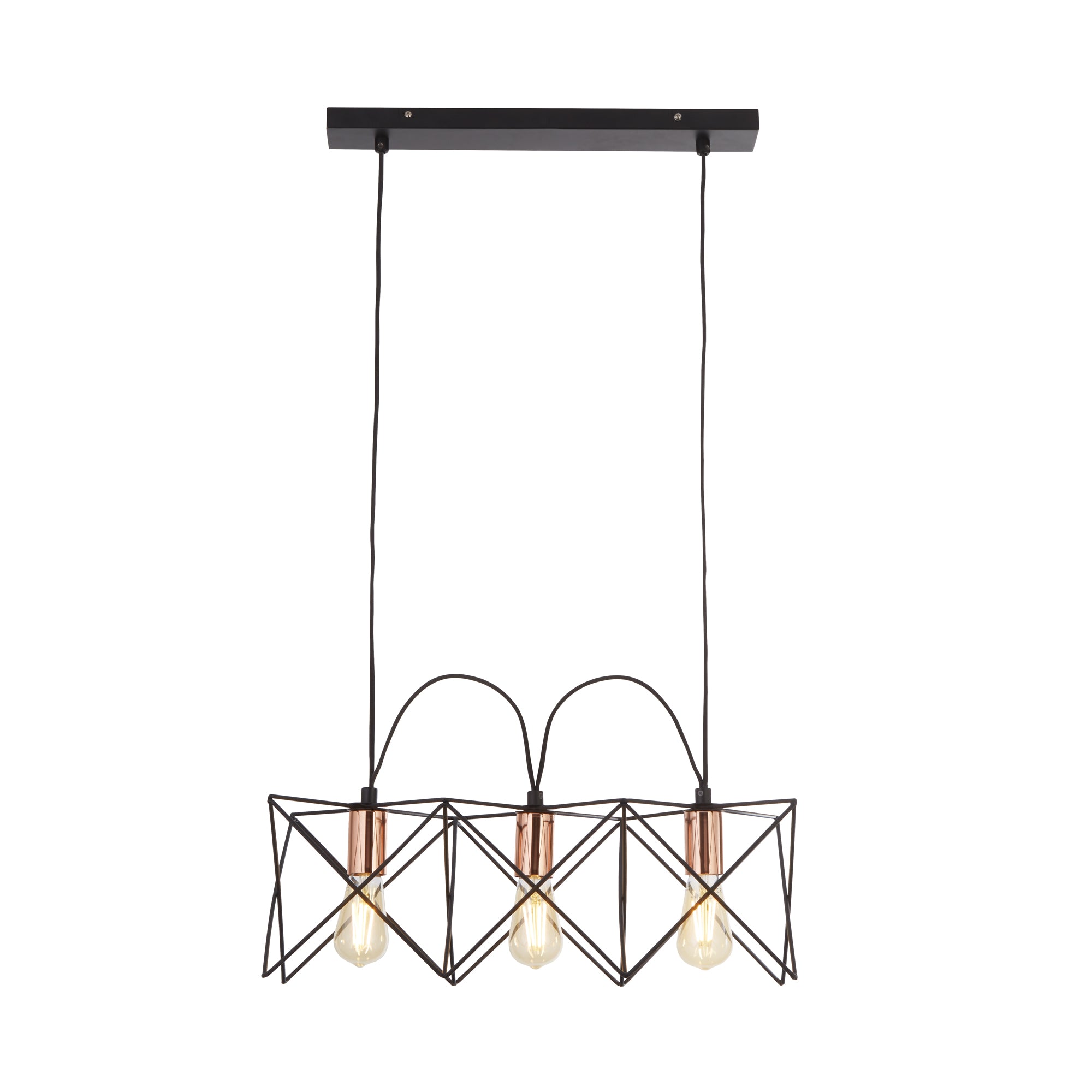 Anthea Pendant - Black Metal & Copper 3