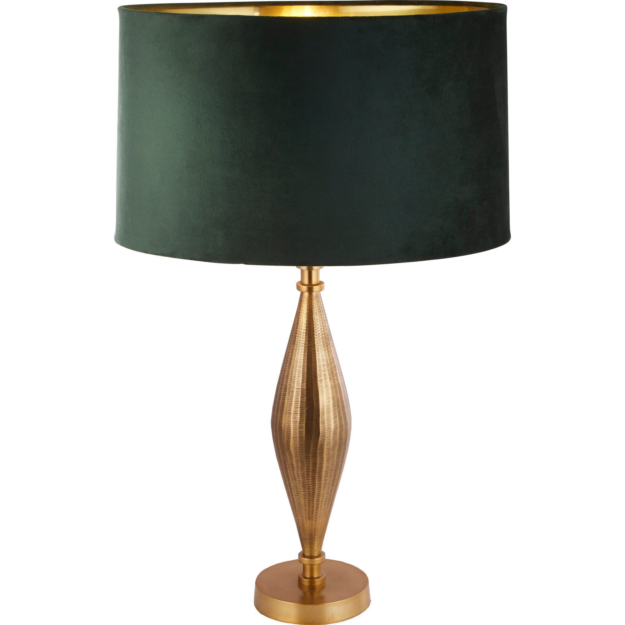 Rye Table Lamp - Metal& velvet Green Velvet