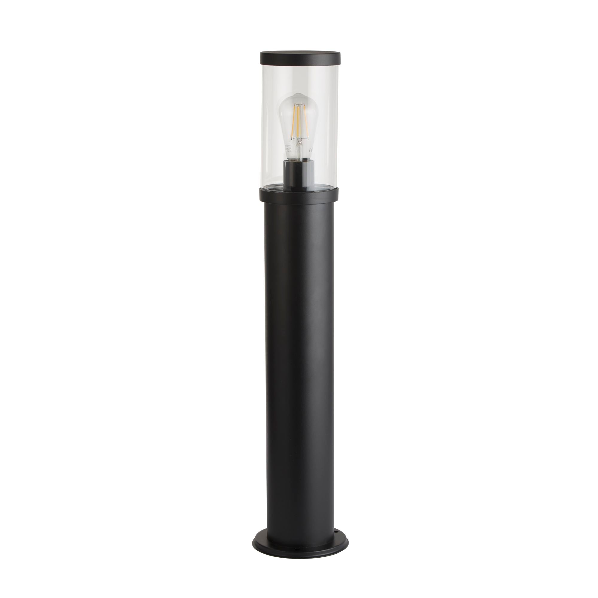 Bakerloo Outdoor Post - Black Metal & Polycarbonate Black
