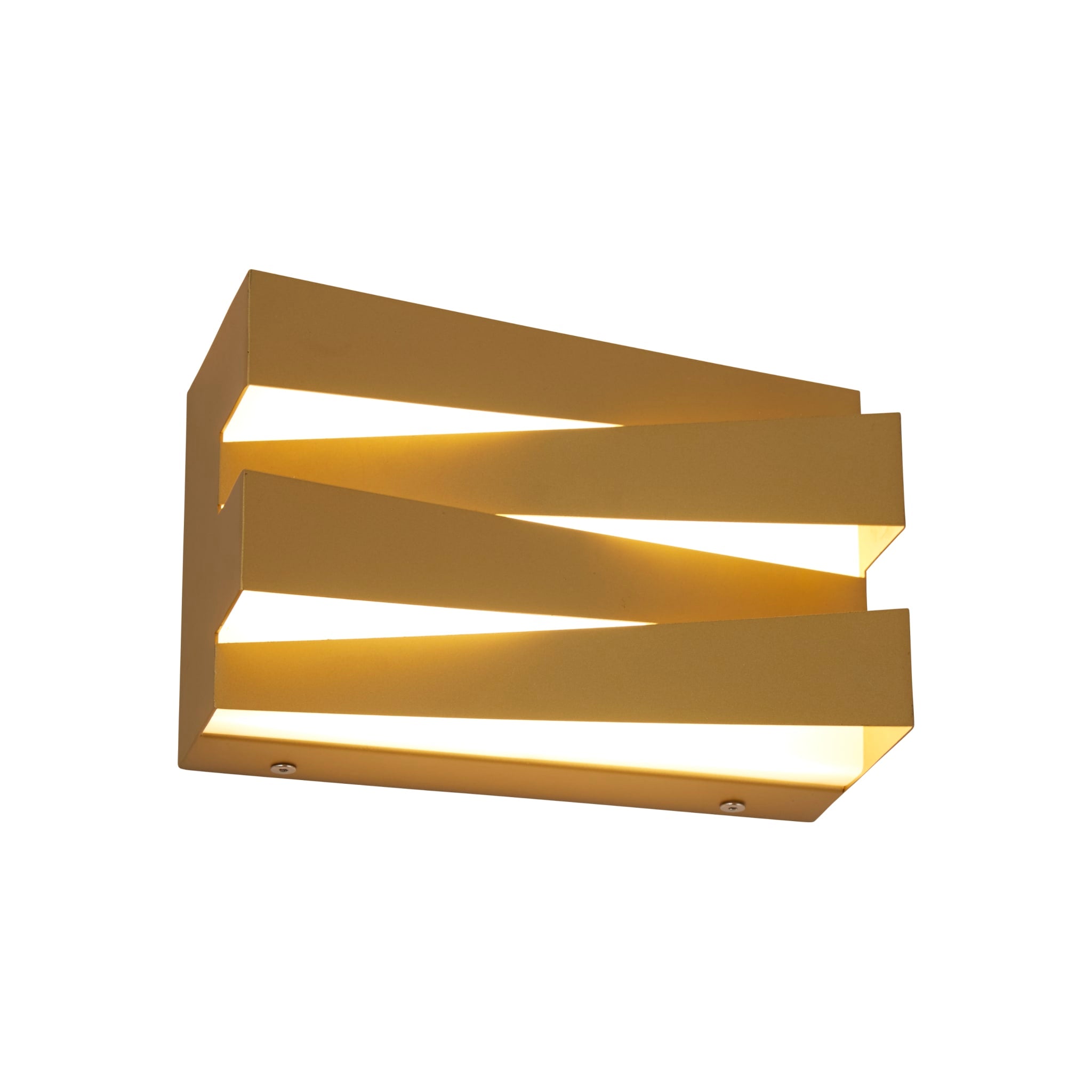 Section LED Wall Light, Sand Gold Metal