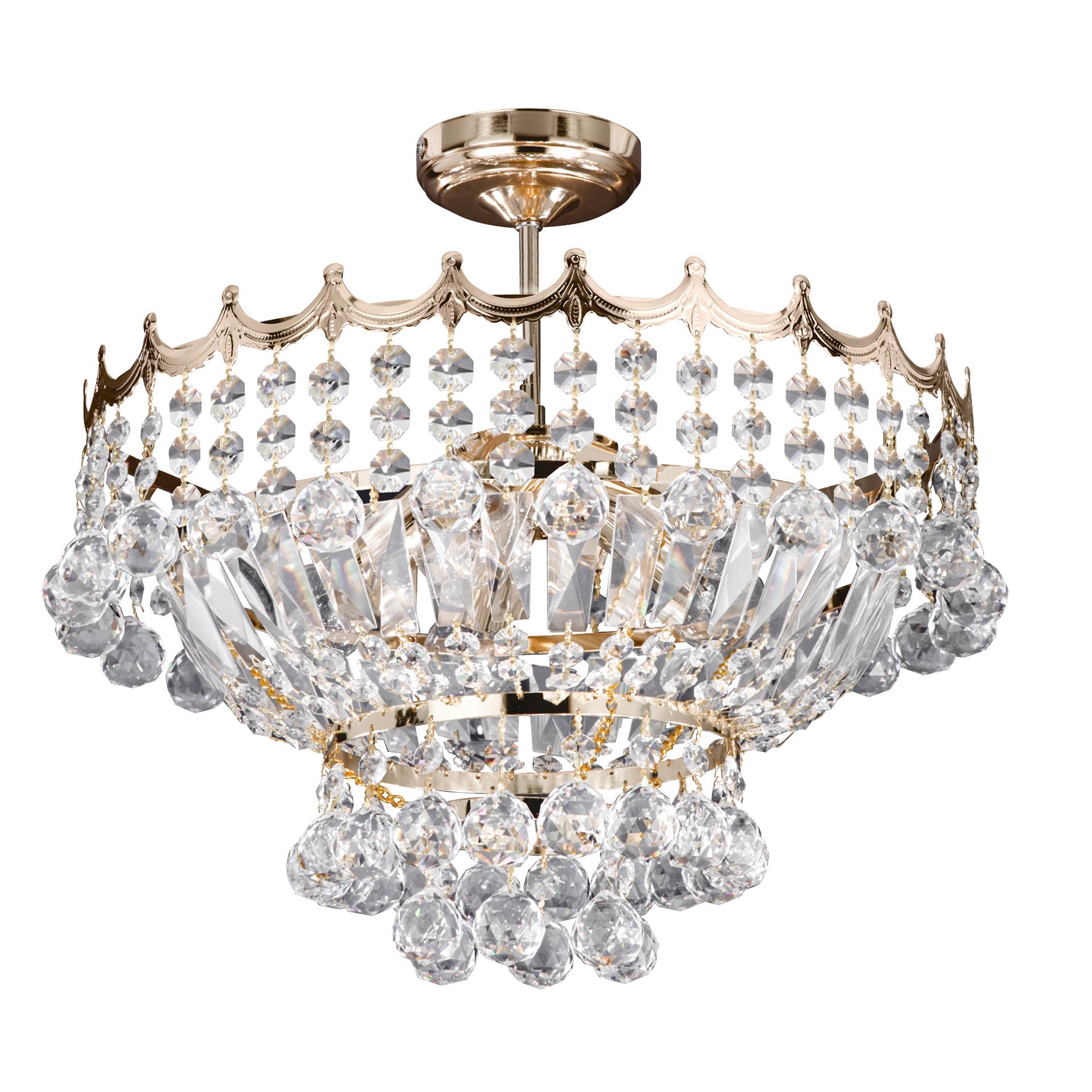 Versailles Semi-Flush Chandelier Gold