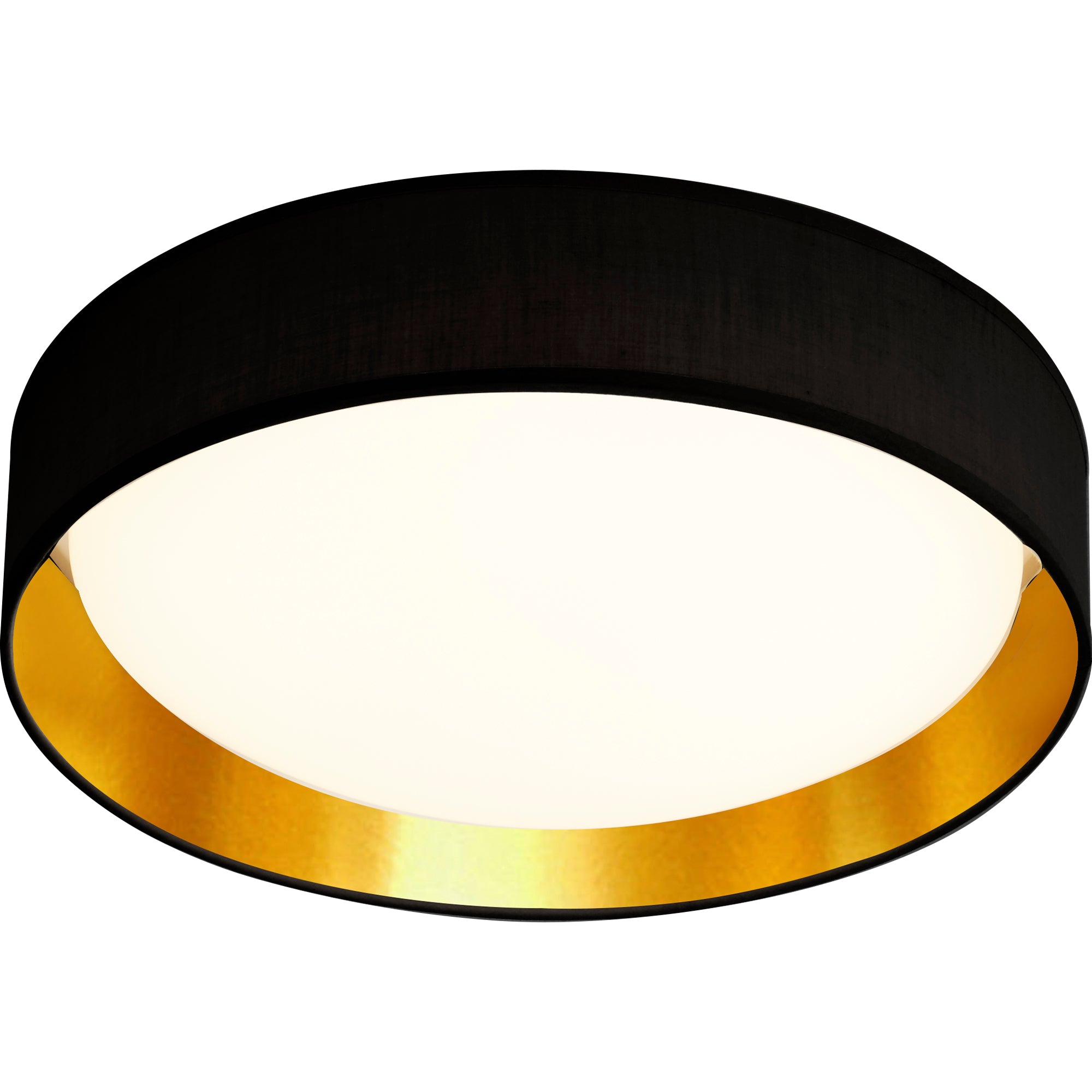 Gianna Flush LED Black and Gold / 370 x 370