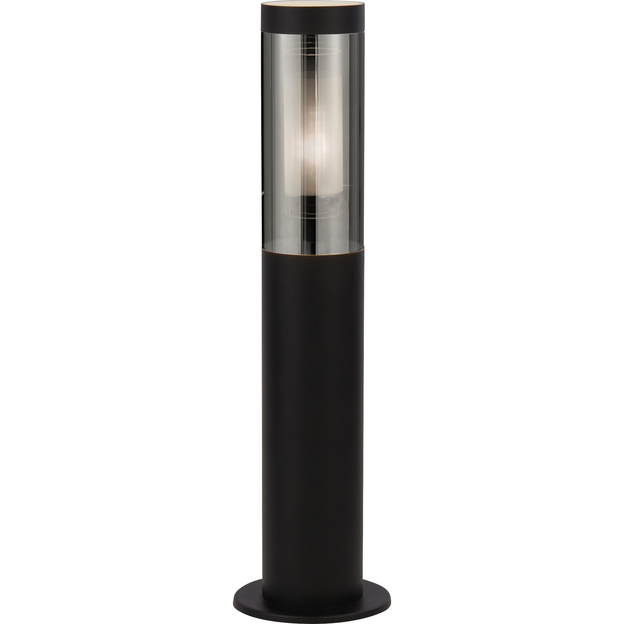 Batton Outdoor Post -Black Metal & Smoked Polycarbonate 450