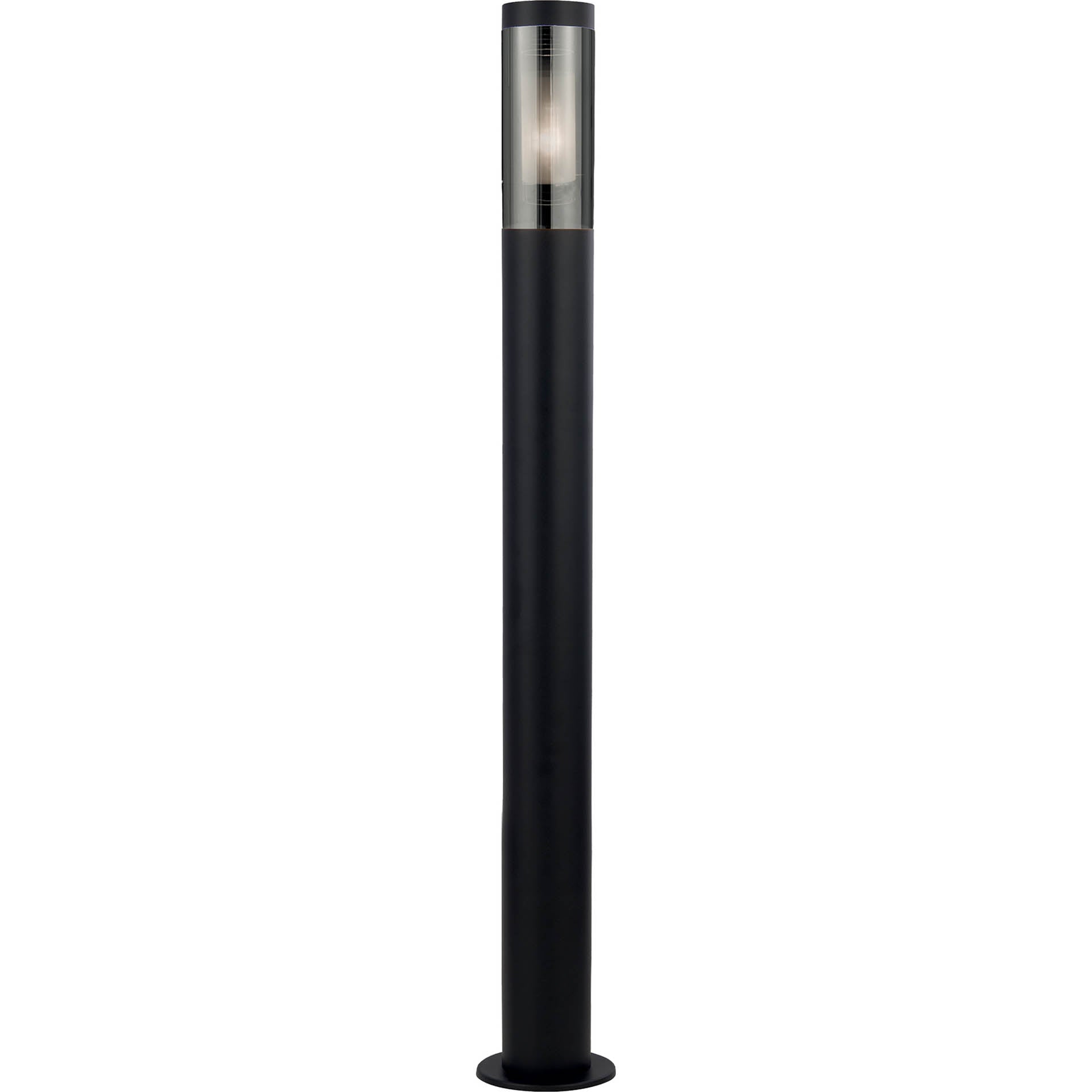 Batton Outdoor Post -Black Metal & Smoked Polycarbonate 900