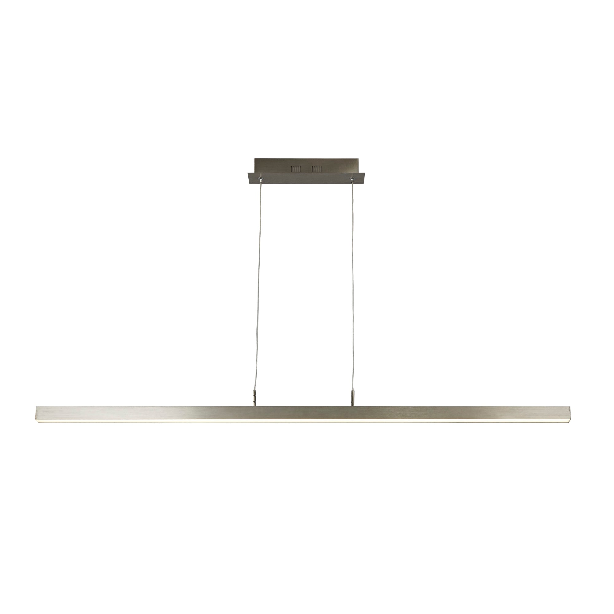 Tribeca LED Bar Pendant -Satin Silver & Opal