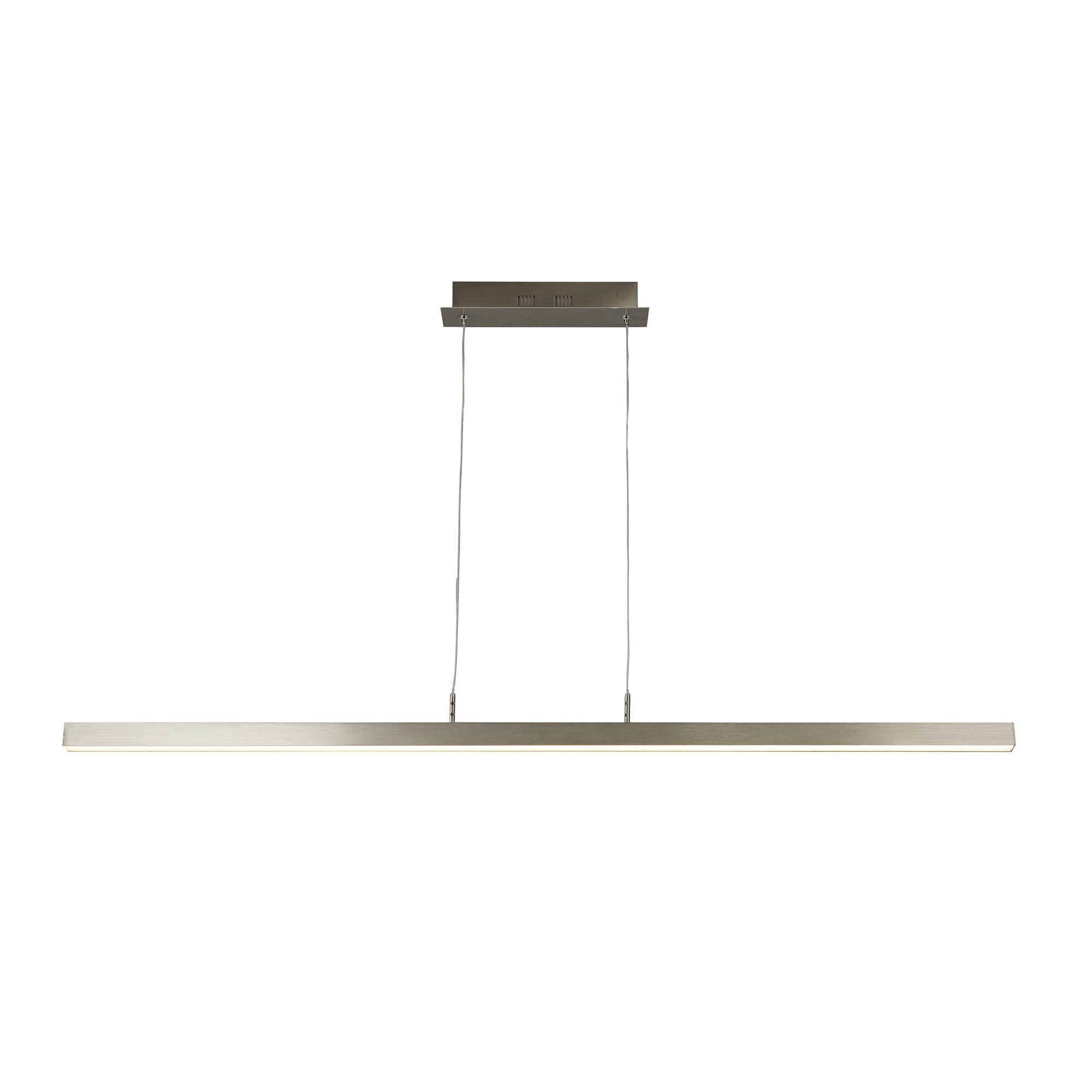Tribeca LED Bar Pendant -Satin Silver & Opal