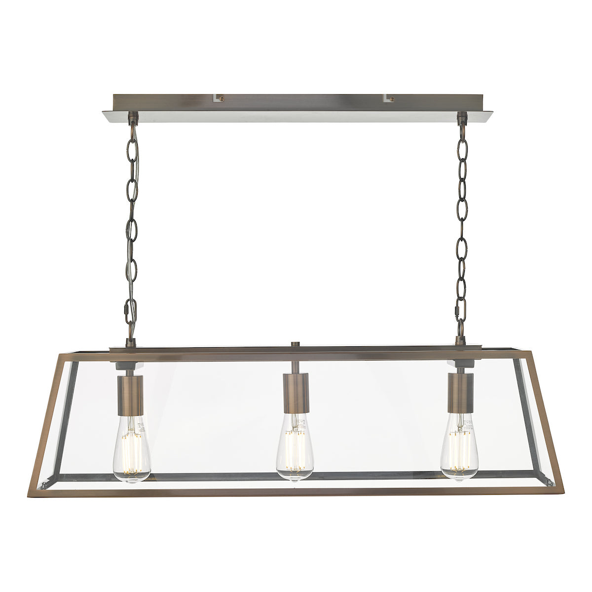 ACADEMY 3LT BAR PENDANT ANTIQUE COPPER