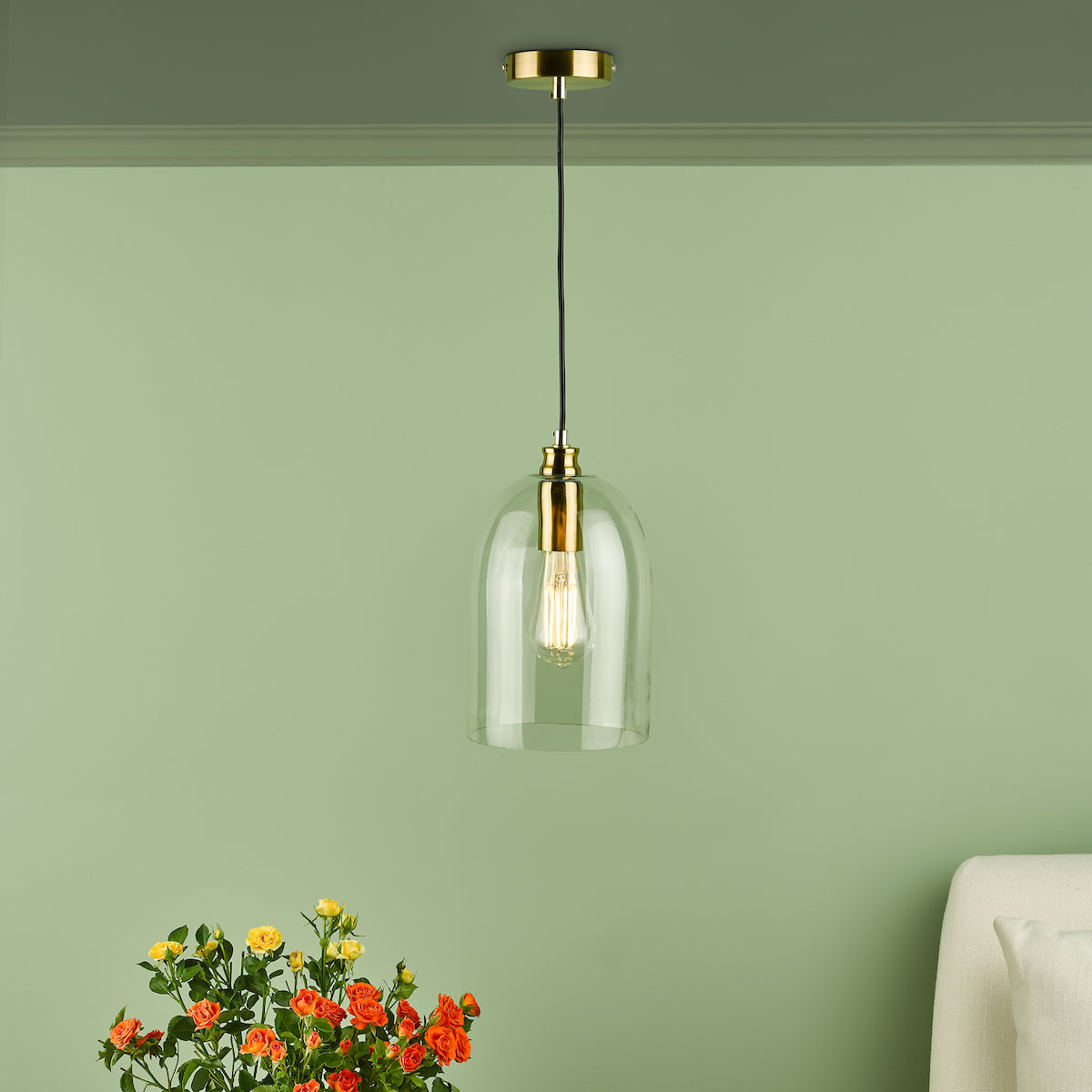 ARCHIE 1LT PENDANT BRONZE CLEAR GLASS