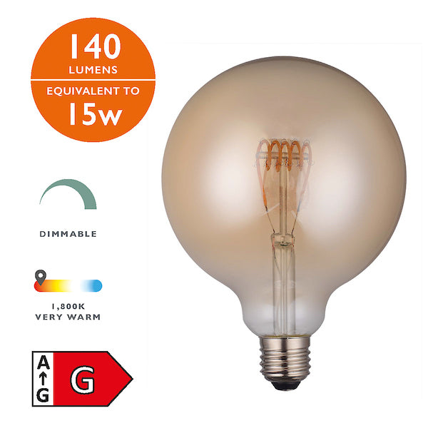 LED Large Globe Light Bulb ES/E27 4W 140LM