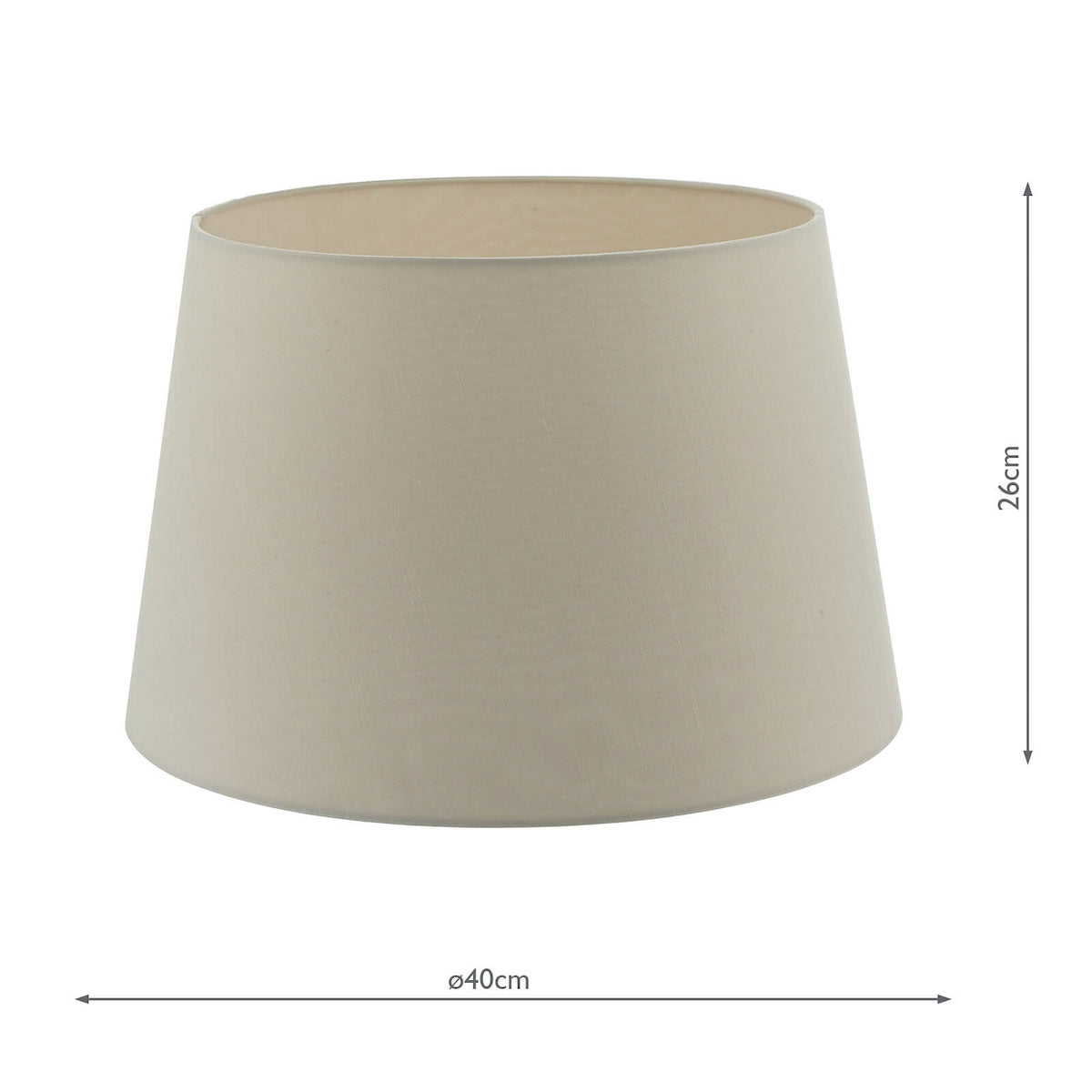 CEZANNE FAUX SILK DRUM SHADE ECRU 40CM