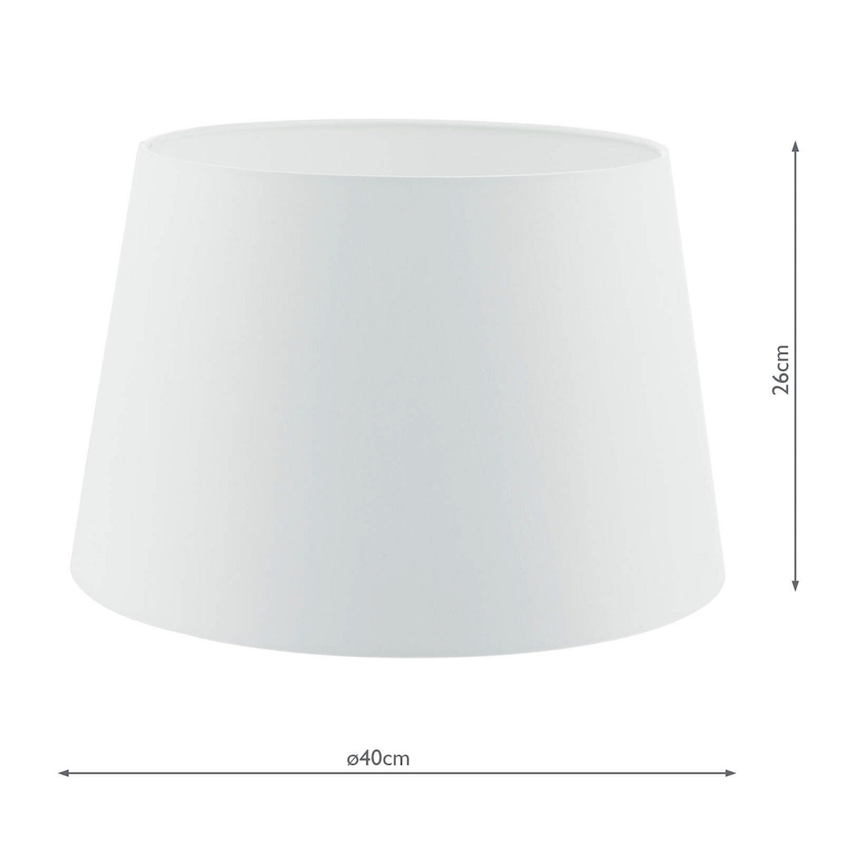 CEZANNE FAUX SILK DRUM SHADE WHITE 40CM