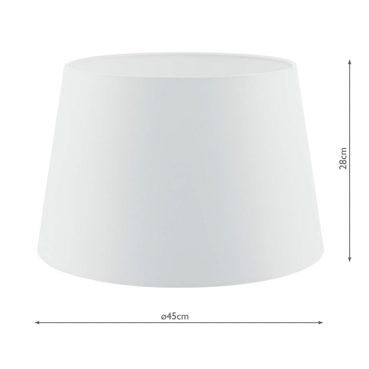 CEZANNE FAUX SILK DRUM SHADE 45CM WHITE