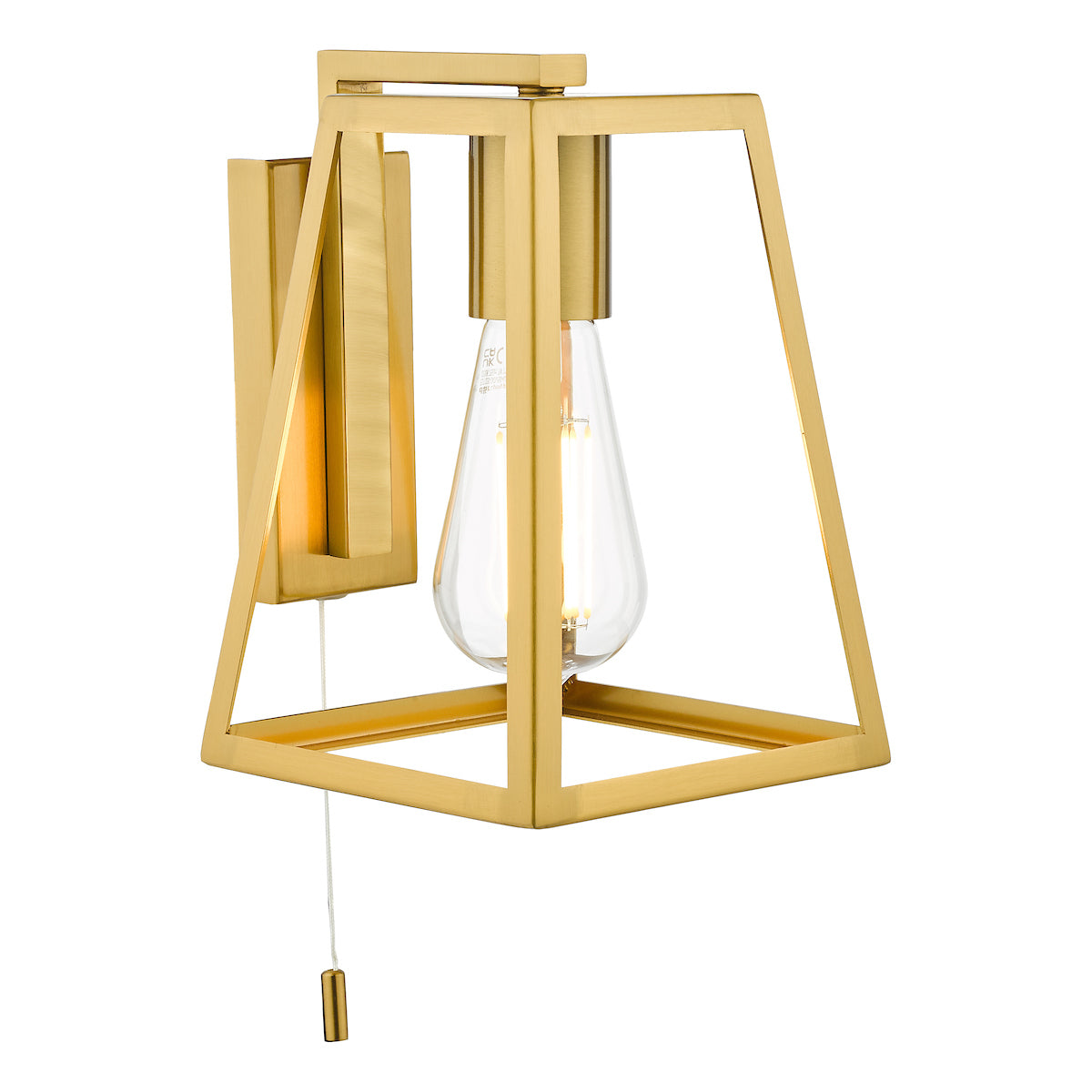 CLAUDIA 1LT WALL LIGHT NATURAL BRASS