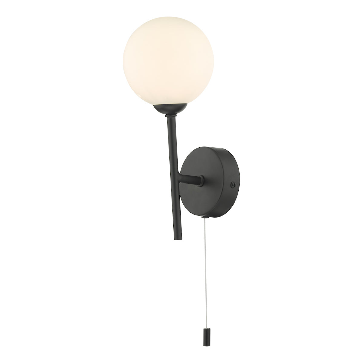 COHEN 1LT WALL LIGHT MATT BLACK CW OPAL GLS