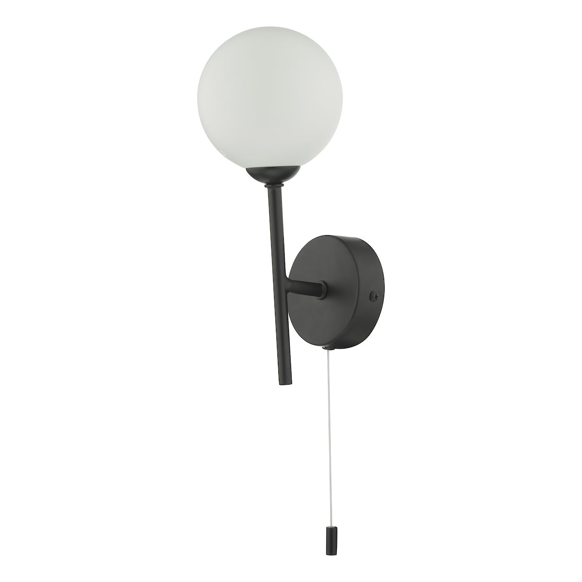 COHEN 1LT WALL LIGHT MATT BLACK CW OPAL GLS