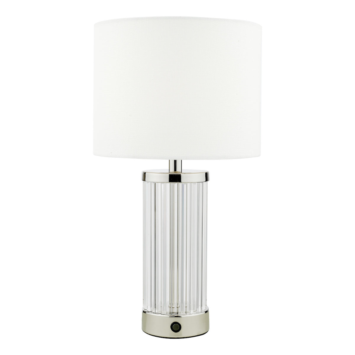 ENRICO BATTERY LED TABLE LAMP CW SHD POL NICKEL