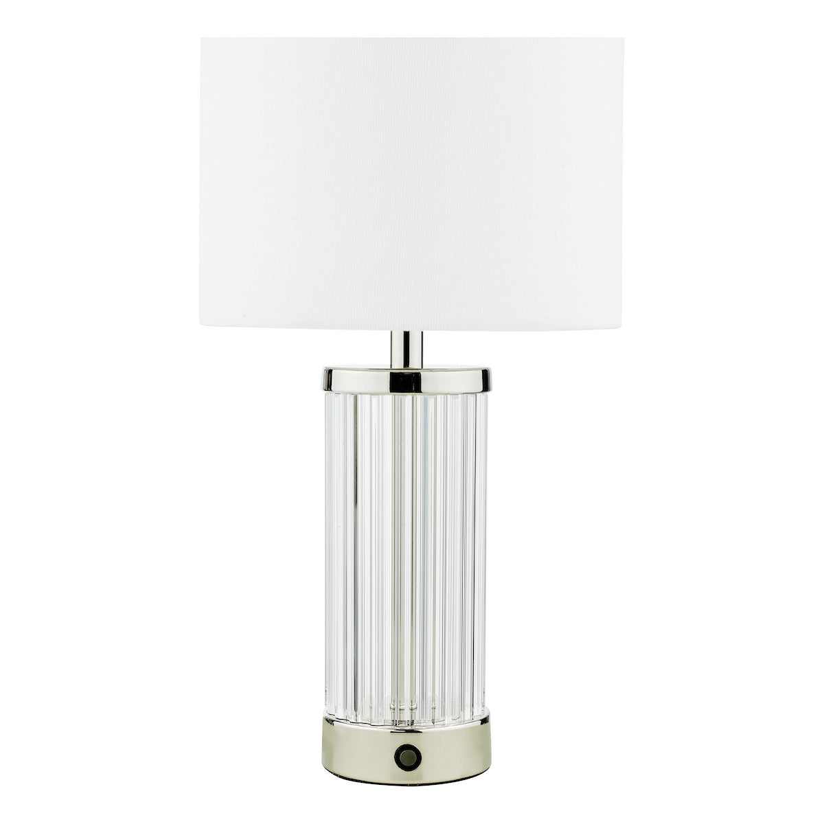 ENRICO BATTERY LED TABLE LAMP CW SHD POL NICKEL